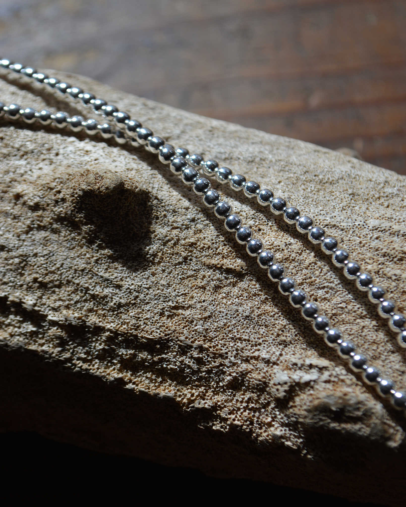 Indian jewelry インディアンジュエリー / Navajo Pearl Necklace ナバホパールネックレス TERESA BELONE (3mm 50cm)