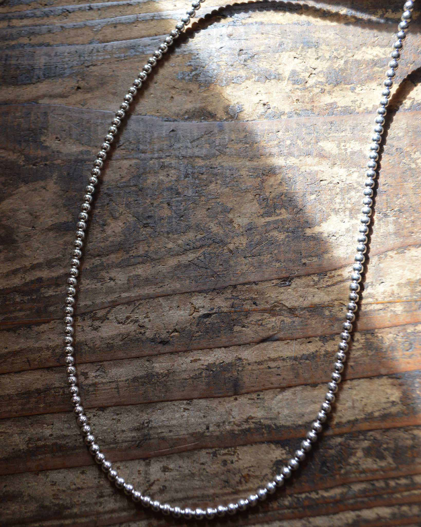 Indian jewelry インディアンジュエリー / Navajo Pearl Necklace ナバホパールネックレス TERESA BELONE (3mm 55cm)