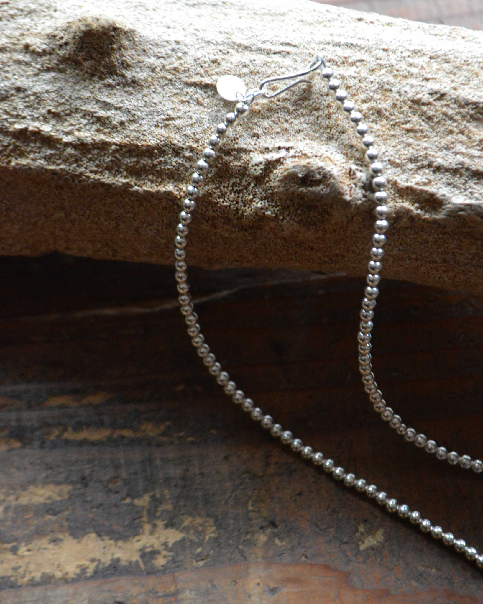 Indian jewelry インディアンジュエリー / Navajo Pearl Necklace ナバホパールネックレス TERESA BELONE (3mm 60cm)