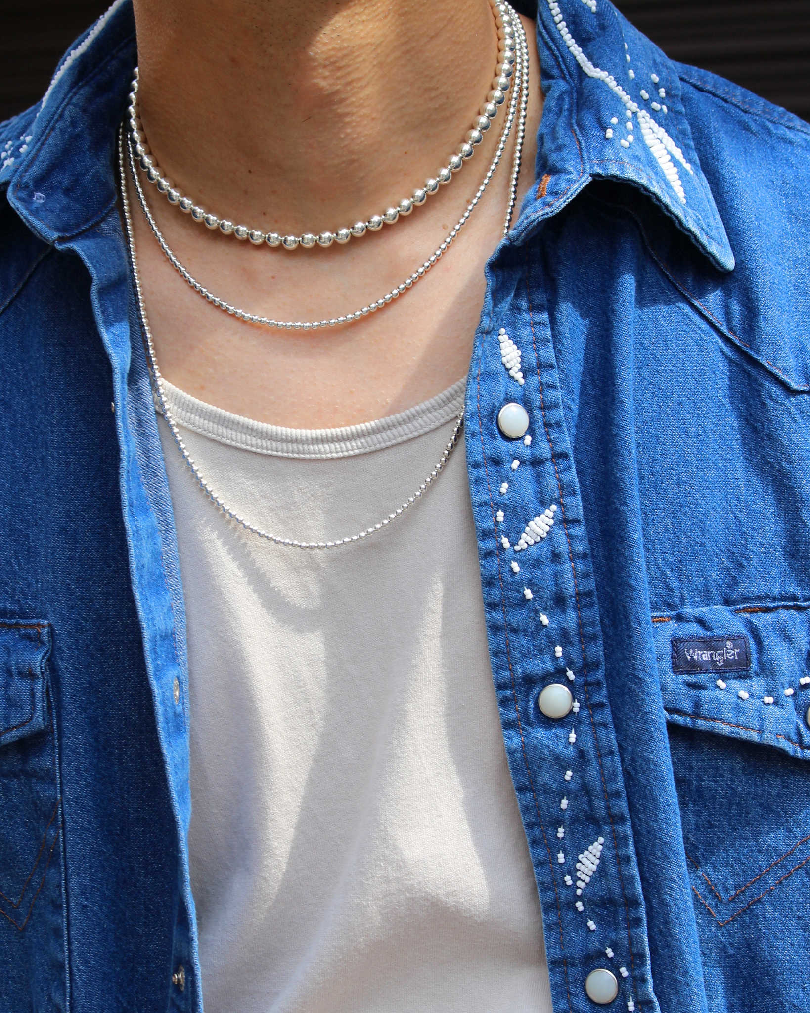 Indian jewelry インディアンジュエリー / Navajo Pearl Necklace ナバホパールネックレス TERESA BELONE (6mm 40cm)