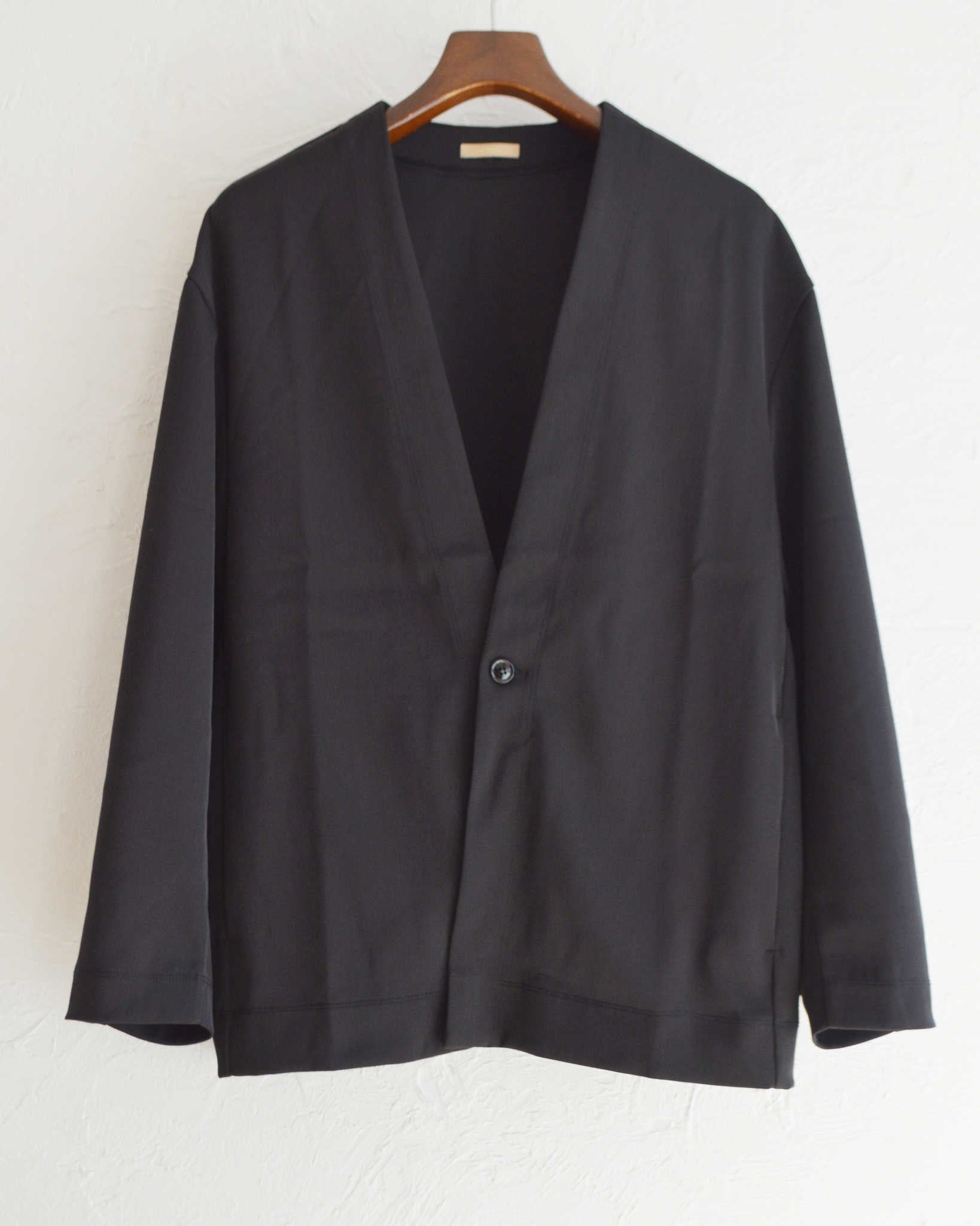 LAMOND ラモンド / TWILL TWIST CARDIGAN JACKET ツイルツイストカーディガンジャケット (BLACK ブラック)