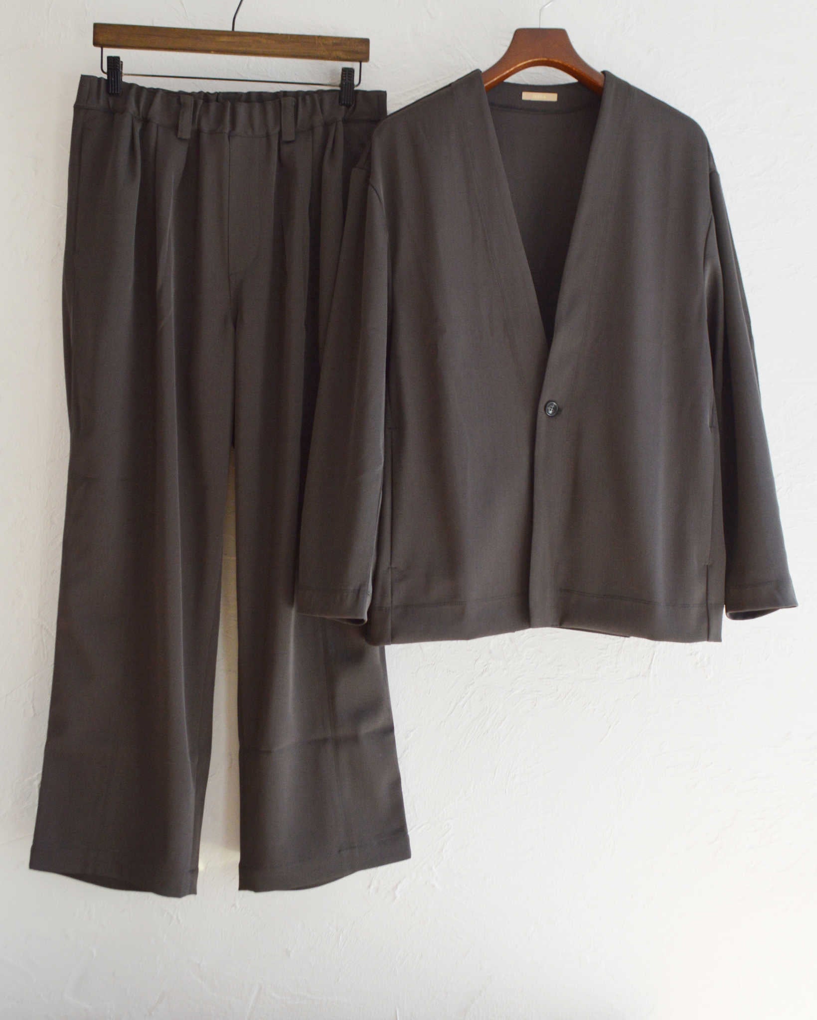 LAMOND ラモンド / TWILL TWIST CENTER SEAM PANTS ツイルセンターシームパンツ (DARK BROWN ダークブラウン)