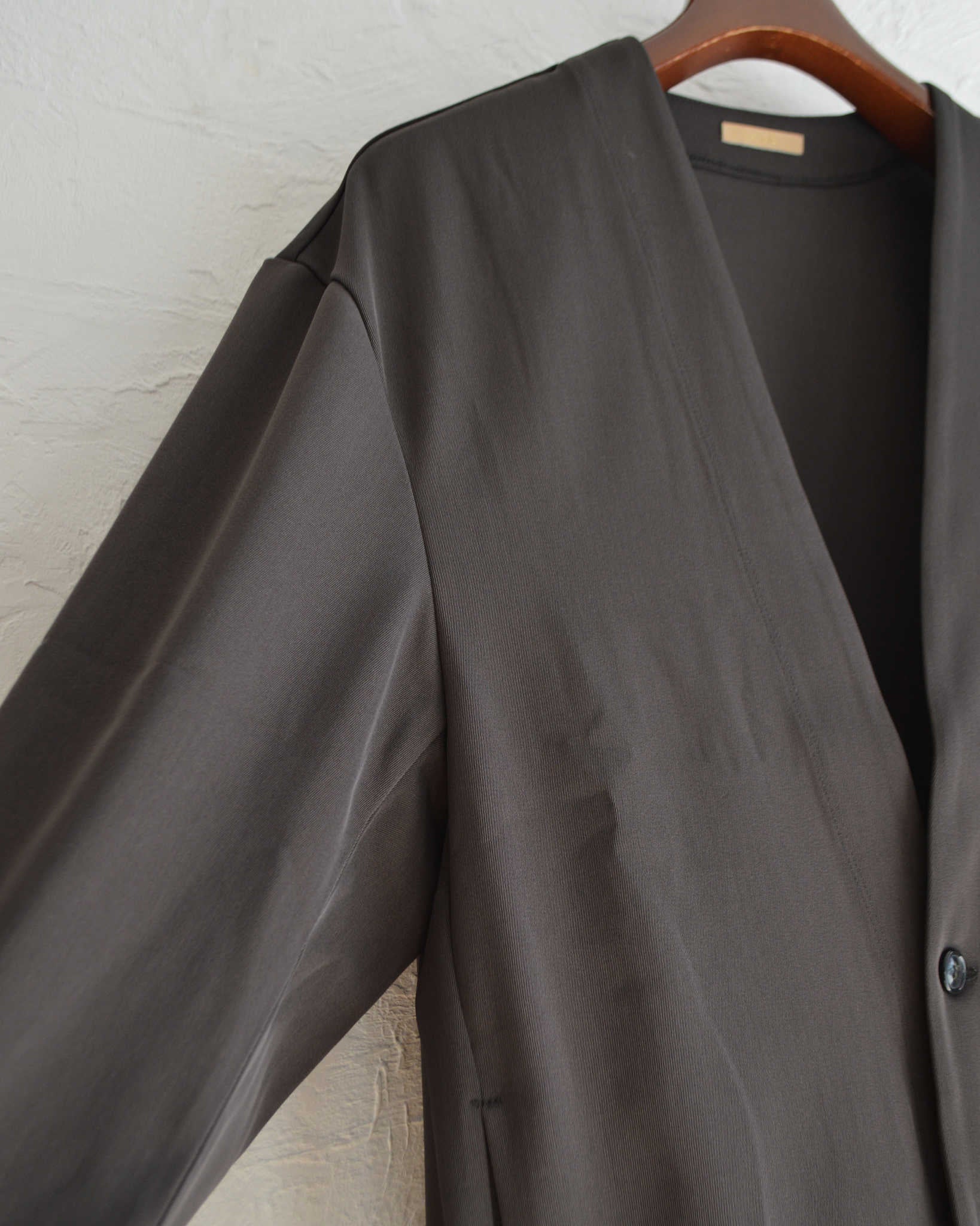 LAMOND ラモンド / TWILL TWIST CARDIGAN JACKET ツイルツイストカーディガンジャケット (DARK BROWN ダークブラウン)