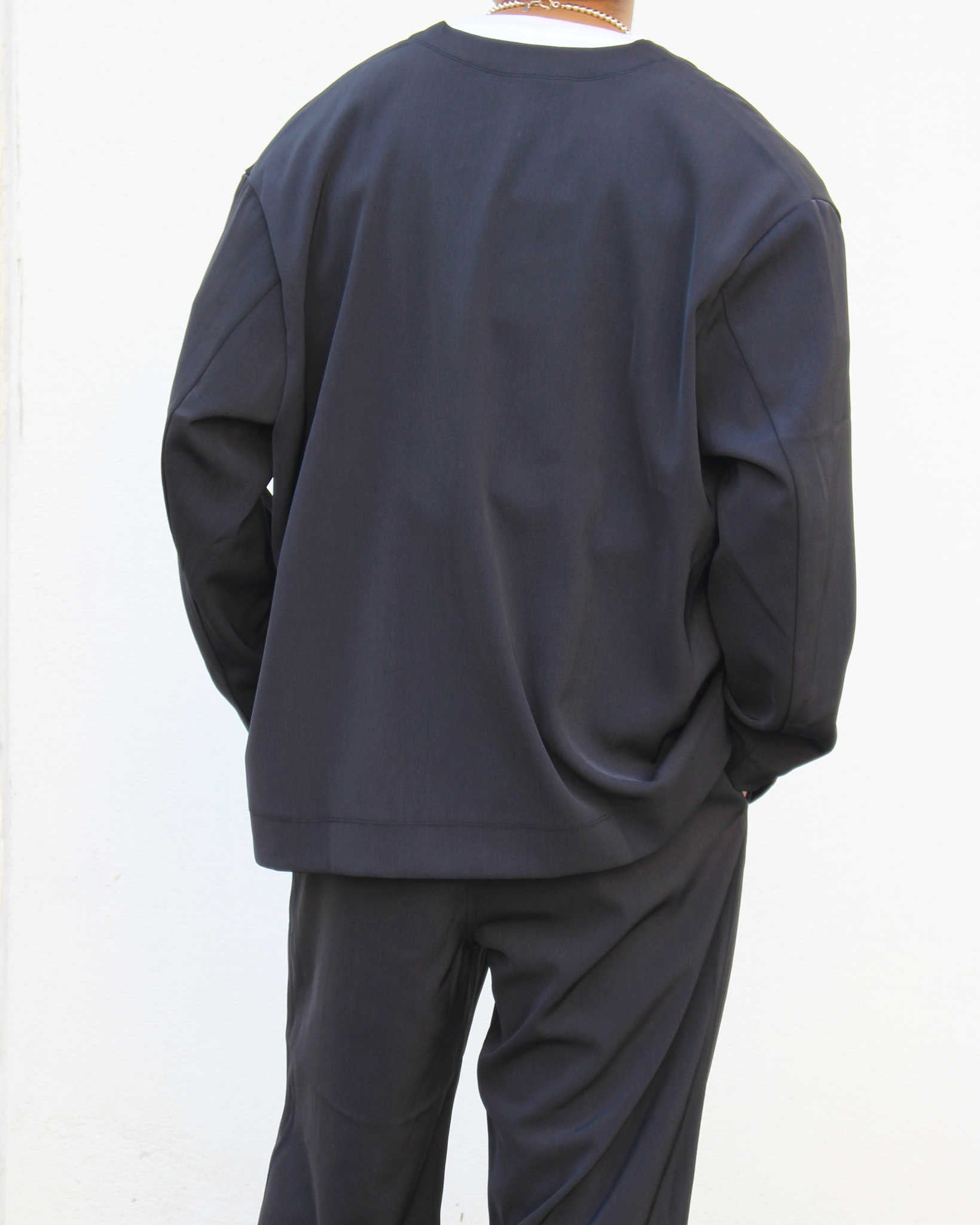 LAMOND ラモンド / TWILL TWIST CARDIGAN JACKET ツイルツイストカーディガンジャケット (BLACK ブラック)