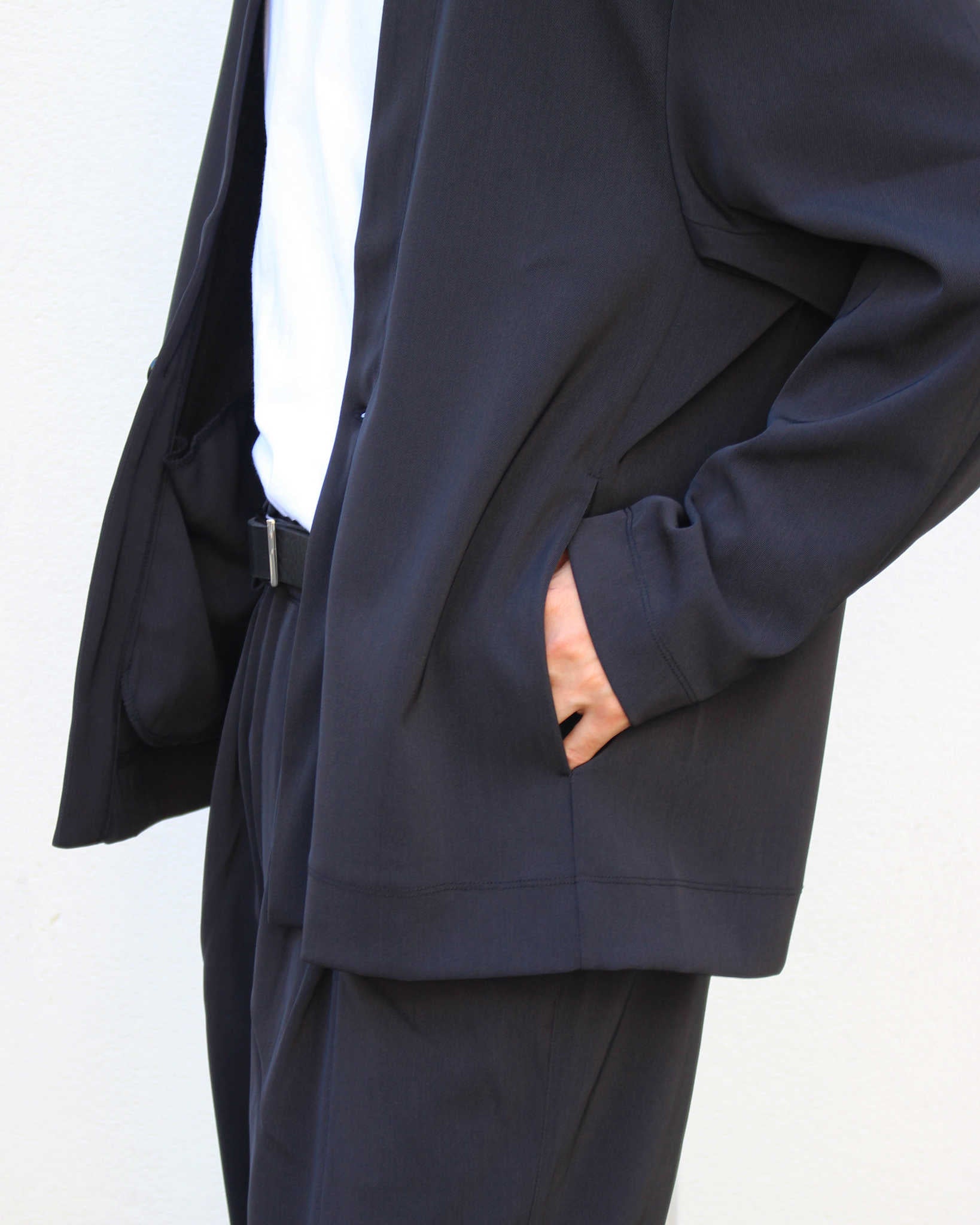 LAMOND ラモンド / TWILL TWIST CARDIGAN JACKET ツイルツイストカーディガンジャケット (BLACK ブラック)