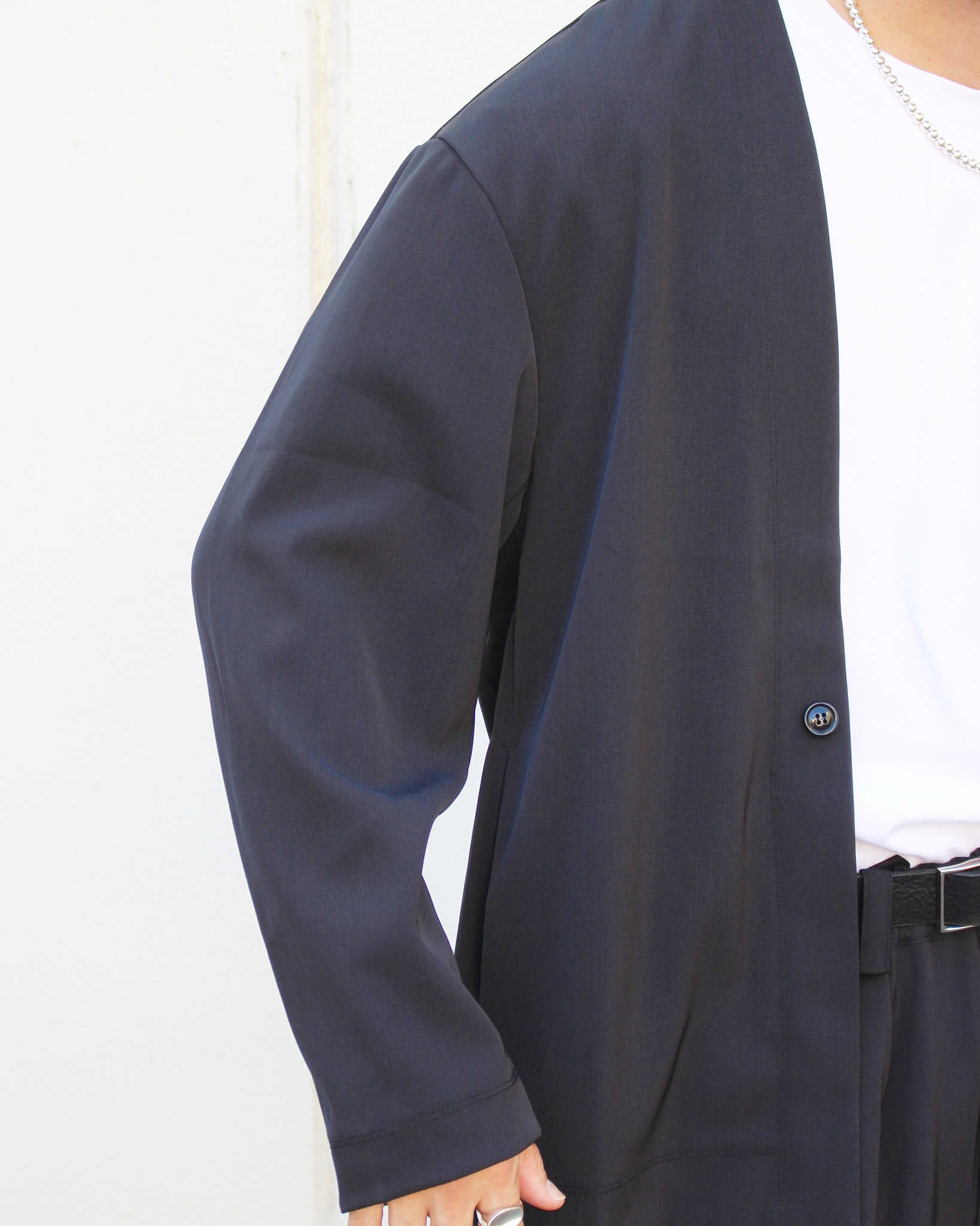 LAMOND ラモンド / TWILL TWIST CARDIGAN JACKET ツイルツイストカーディガンジャケット (BLACK ブラック)