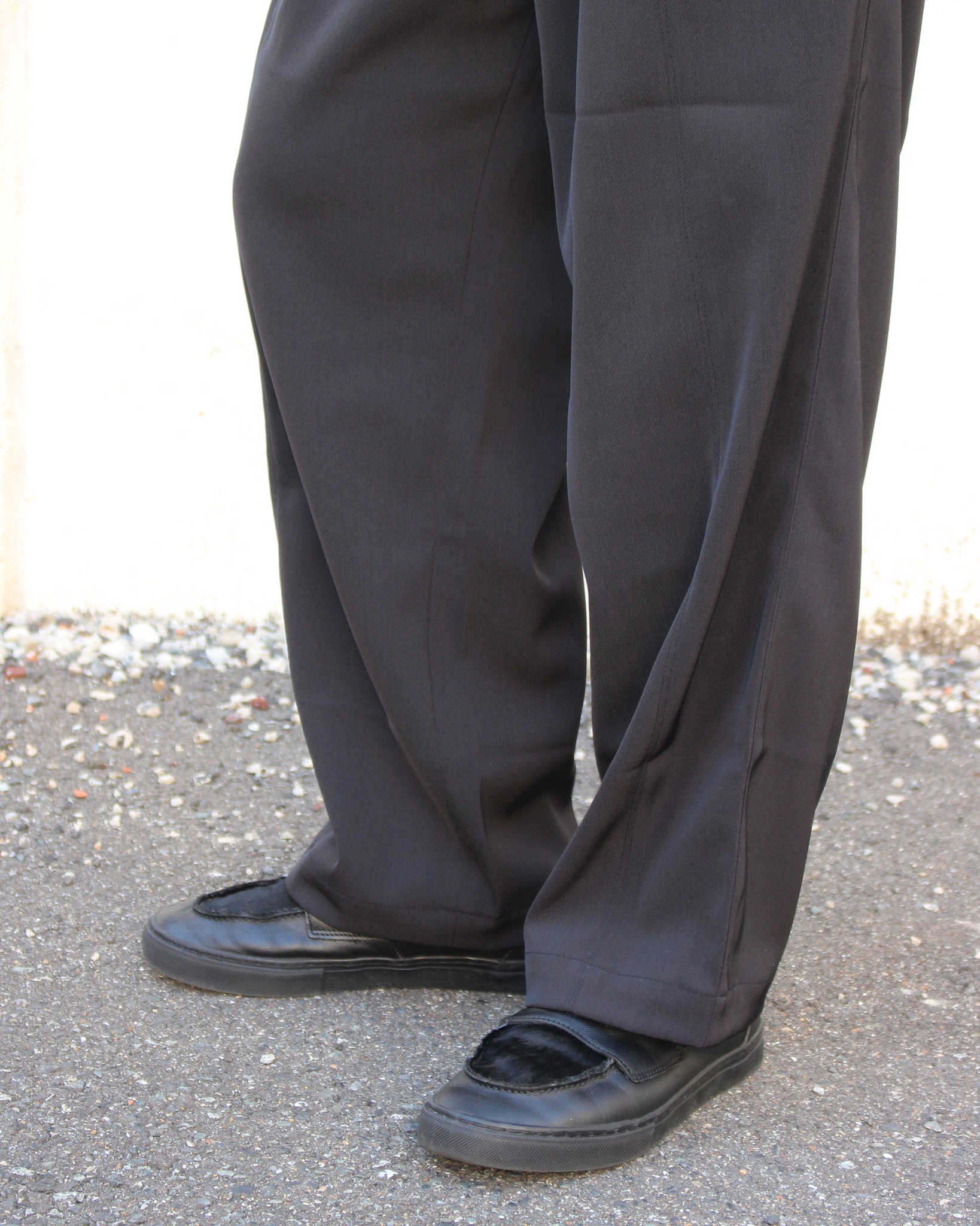 LAMOND ラモンド / TWILL TWIST CENTER SEAM PANTS ツイルセンターシームパンツ (BLACK ブラック)
