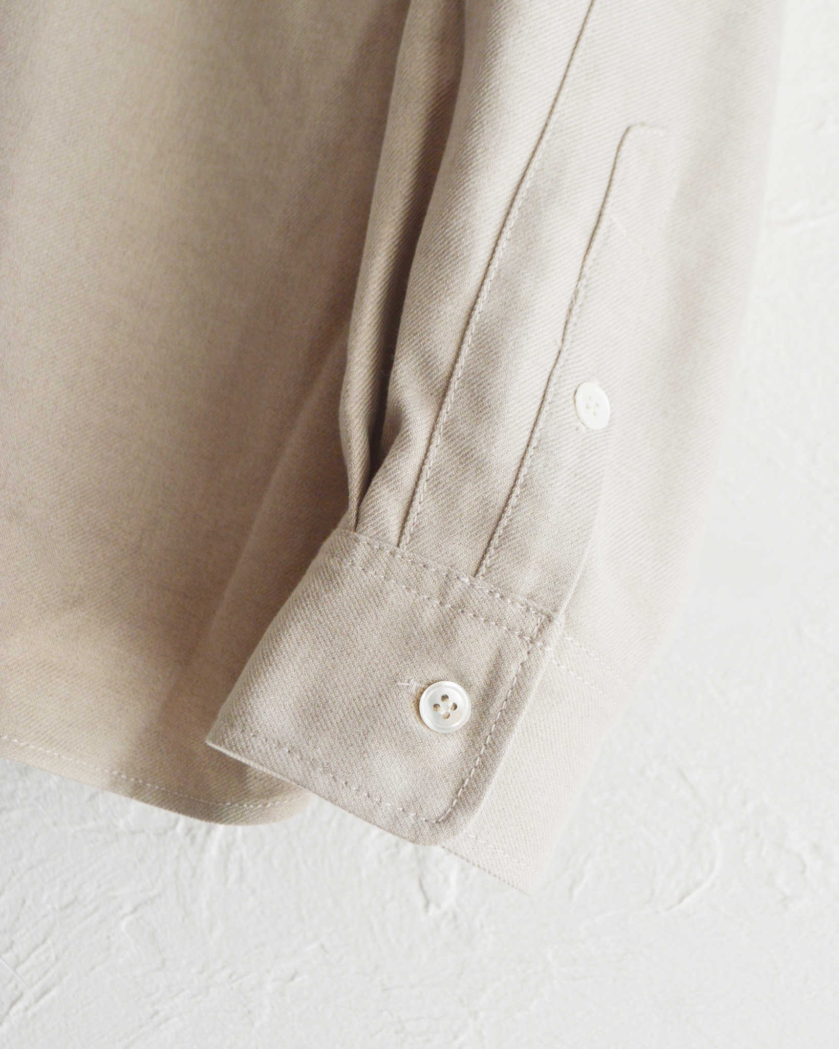modemdesign モデムデザイン / WOOL MIX SHIRTS ウールミックスシャツ (BEIGE ベージュ)