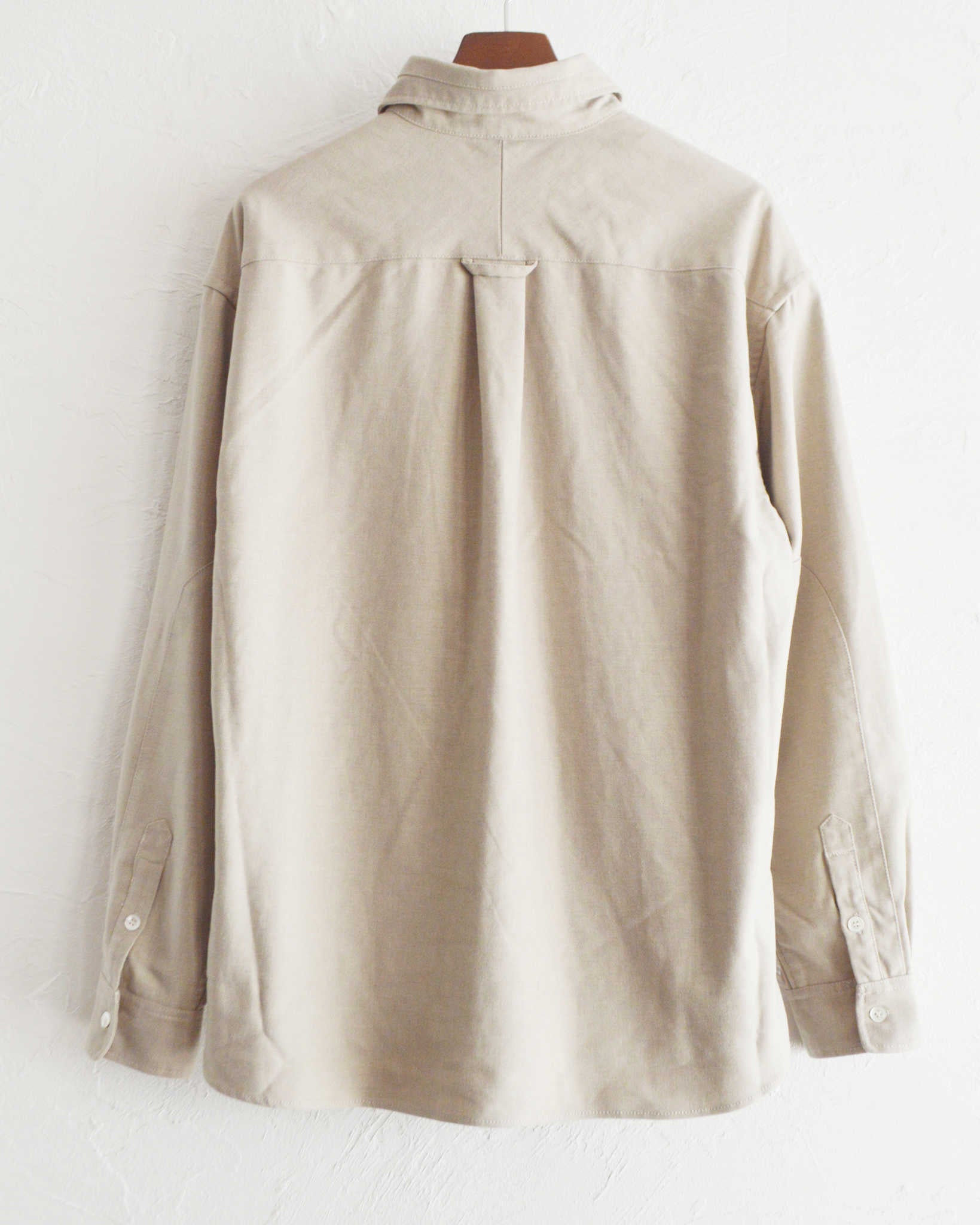 modemdesign モデムデザイン / WOOL MIX SHIRTS ウールミックスシャツ (BEIGE ベージュ)