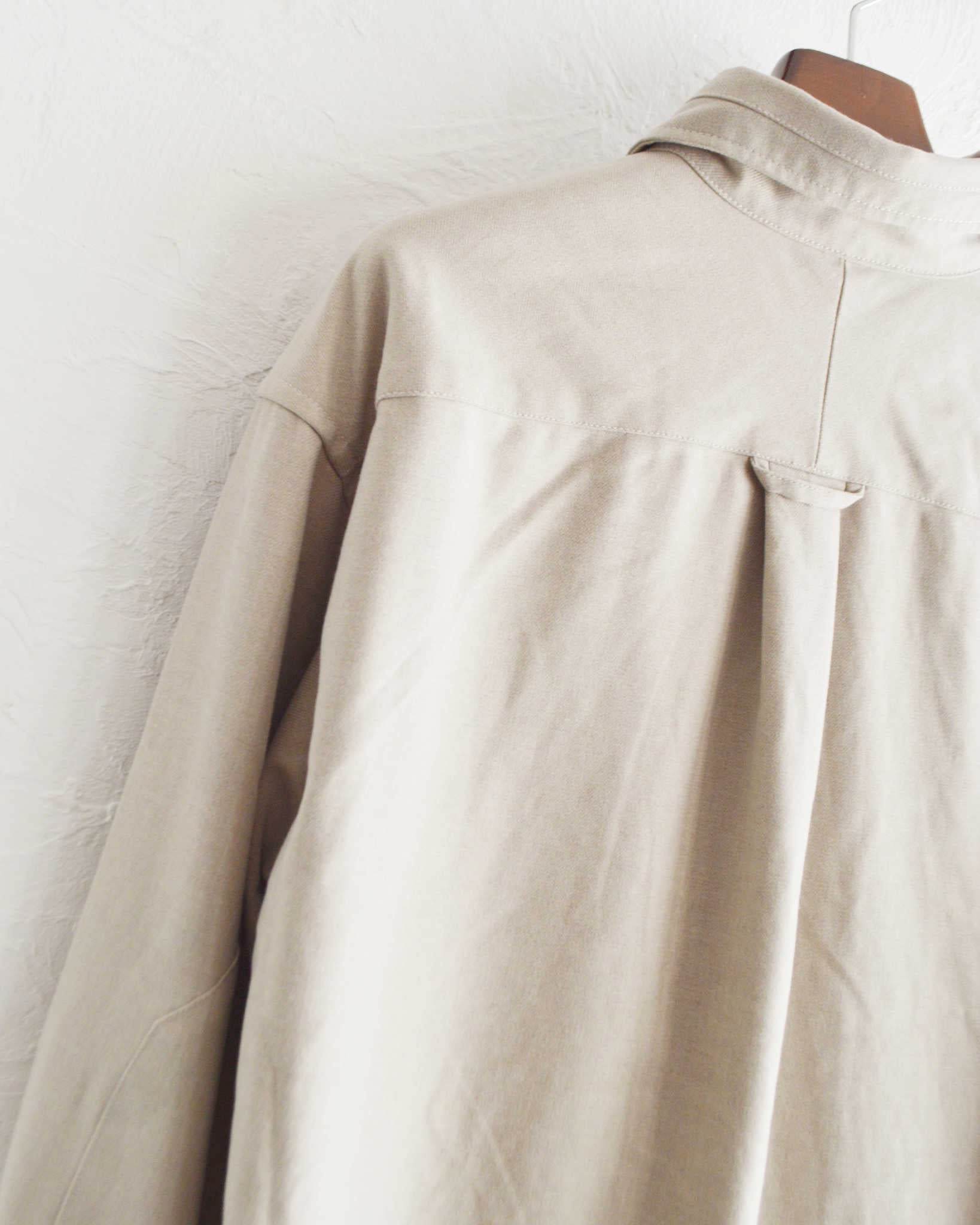 modemdesign モデムデザイン / WOOL MIX SHIRTS ウールミックスシャツ (BEIGE ベージュ)