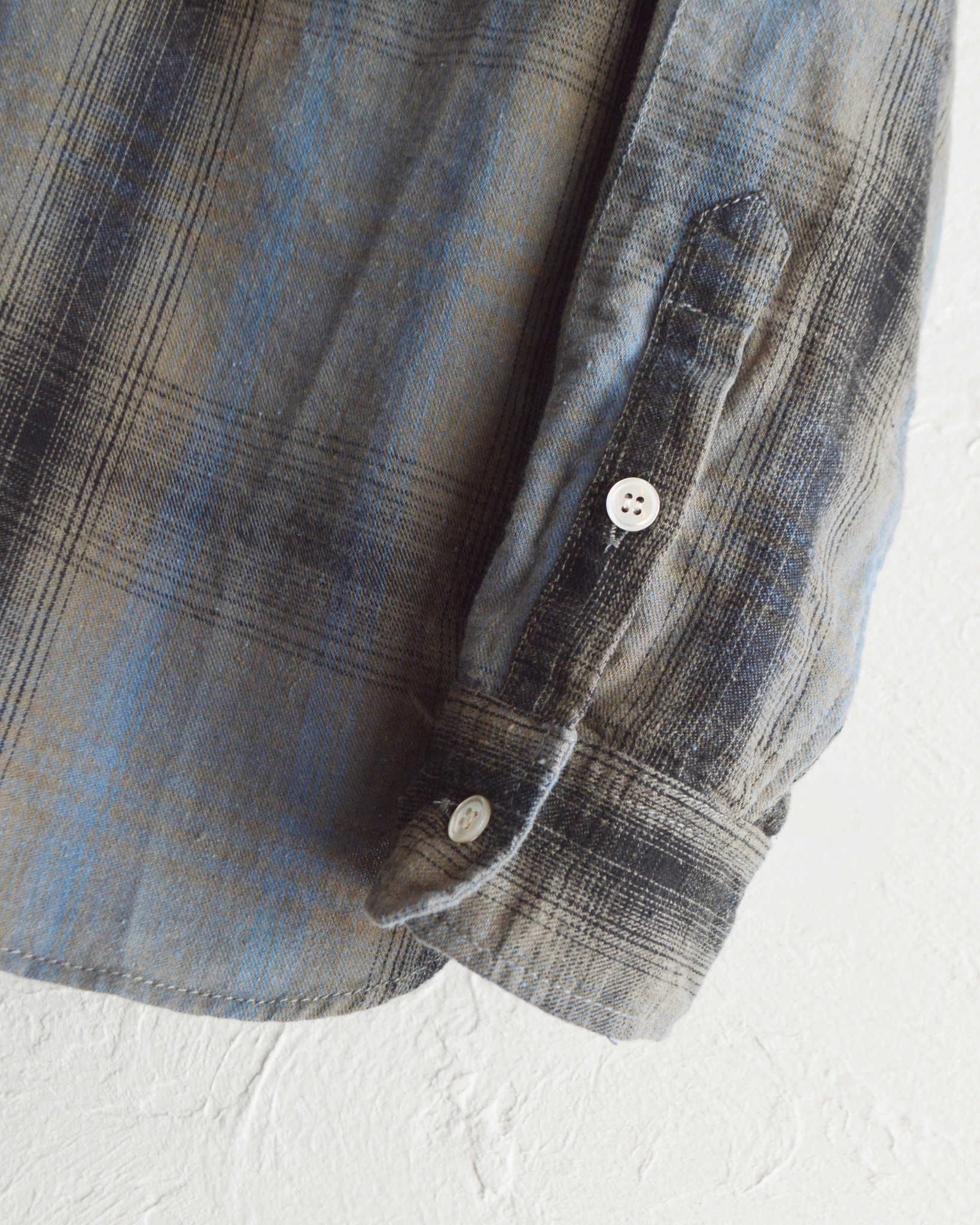 modemdesign モデムデザイン / CHECK SHIRTS チェックシャツ (OLIVE オリーブ)