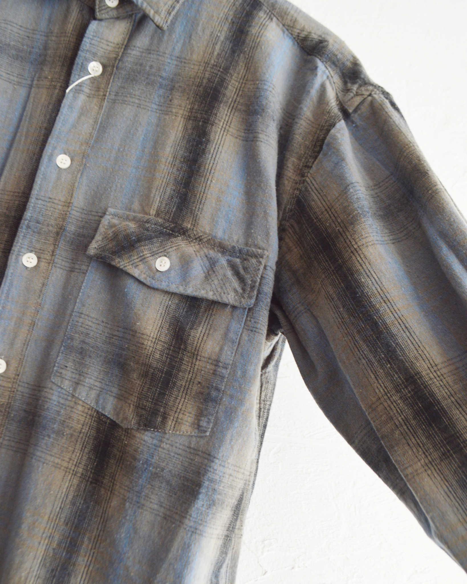 modemdesign モデムデザイン / CHECK SHIRTS チェックシャツ (OLIVE オリーブ)