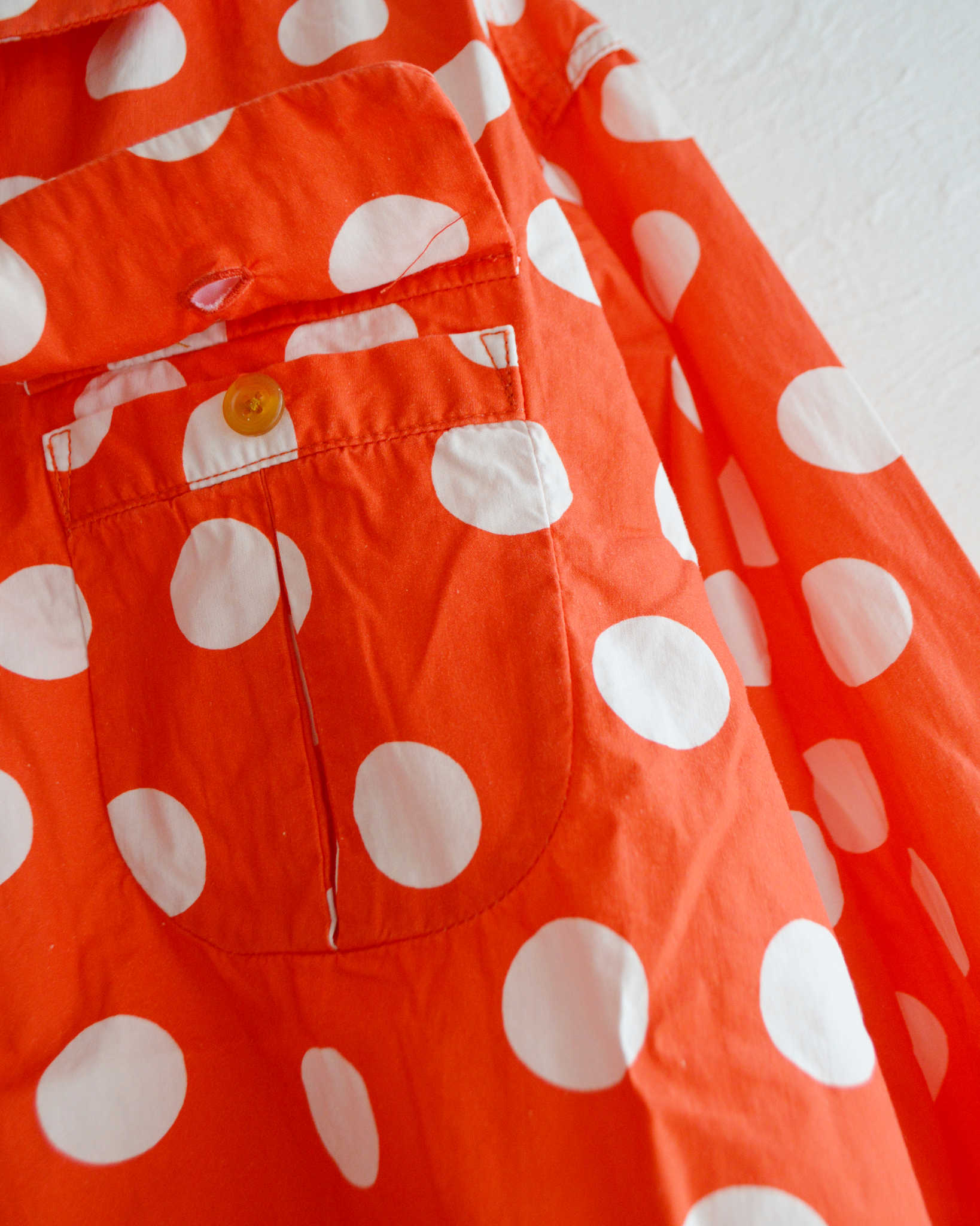 IMPRESTORE インプレストア / Herb ハーブ | Polka dot open collar shirt ポルカドットオープンカラーシャツ (RED レッド)