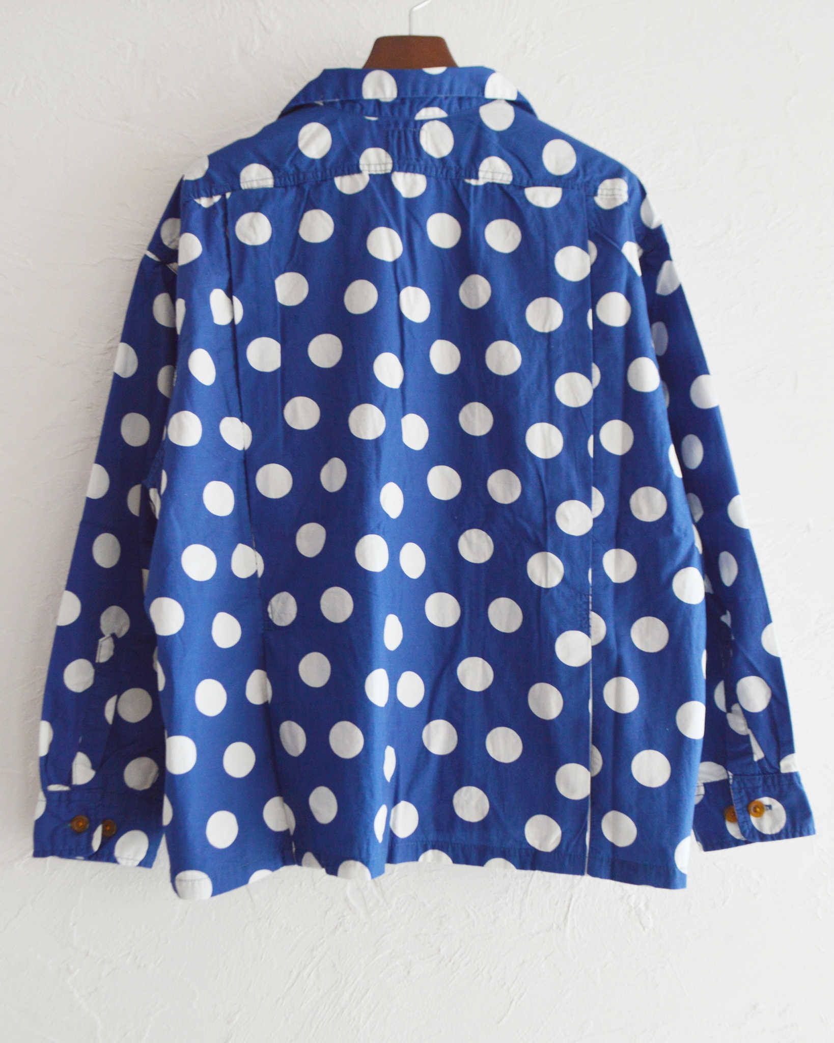IMPRESTORE インプレストア / Herb ハーブ | Polka dot open collar shirt ポルカドットオープンカラーシャツ (NAVY ネイビー)