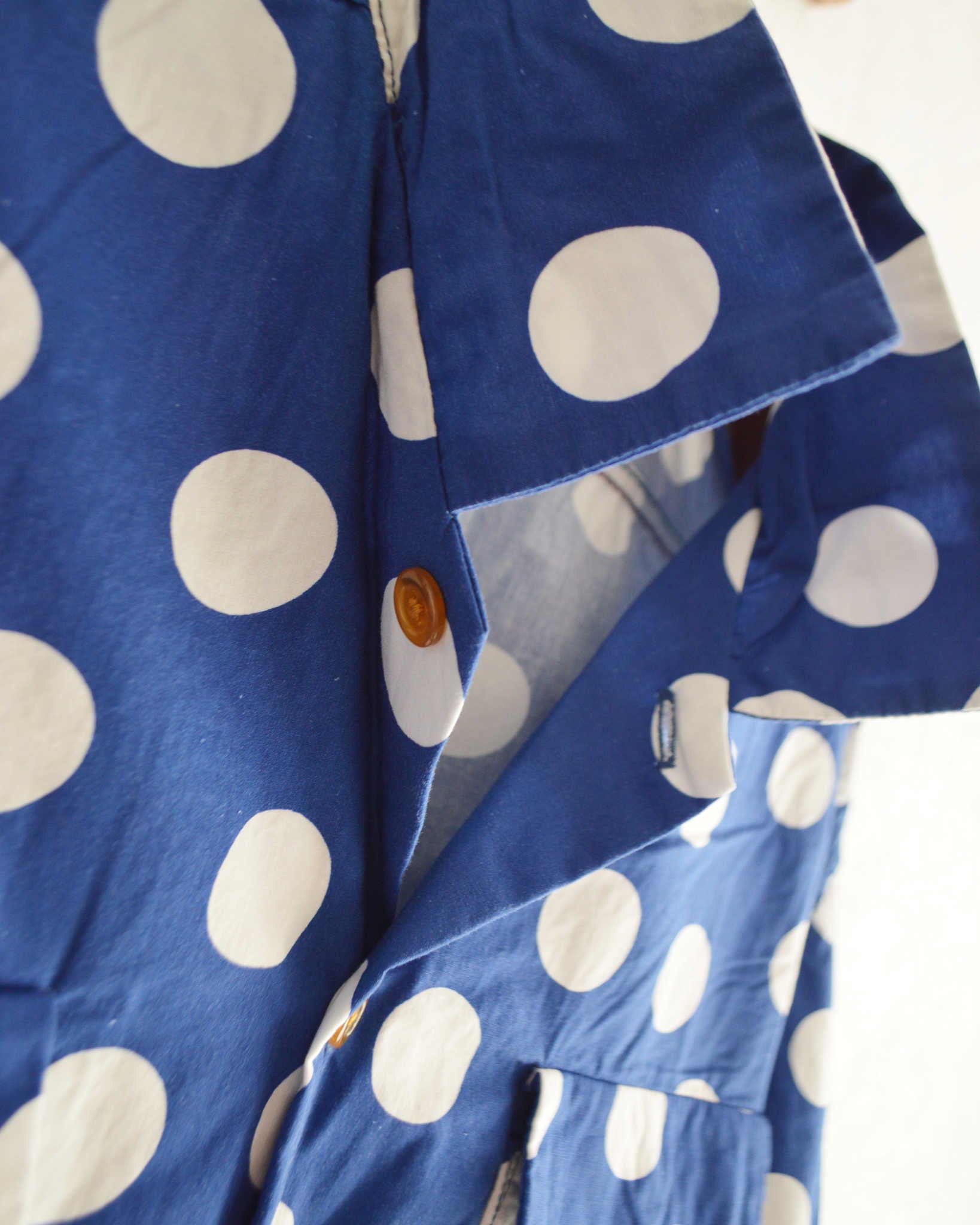 IMPRESTORE インプレストア / Herb ハーブ | Polka dot open collar shirt ポルカドットオープンカラーシャツ (NAVY ネイビー)