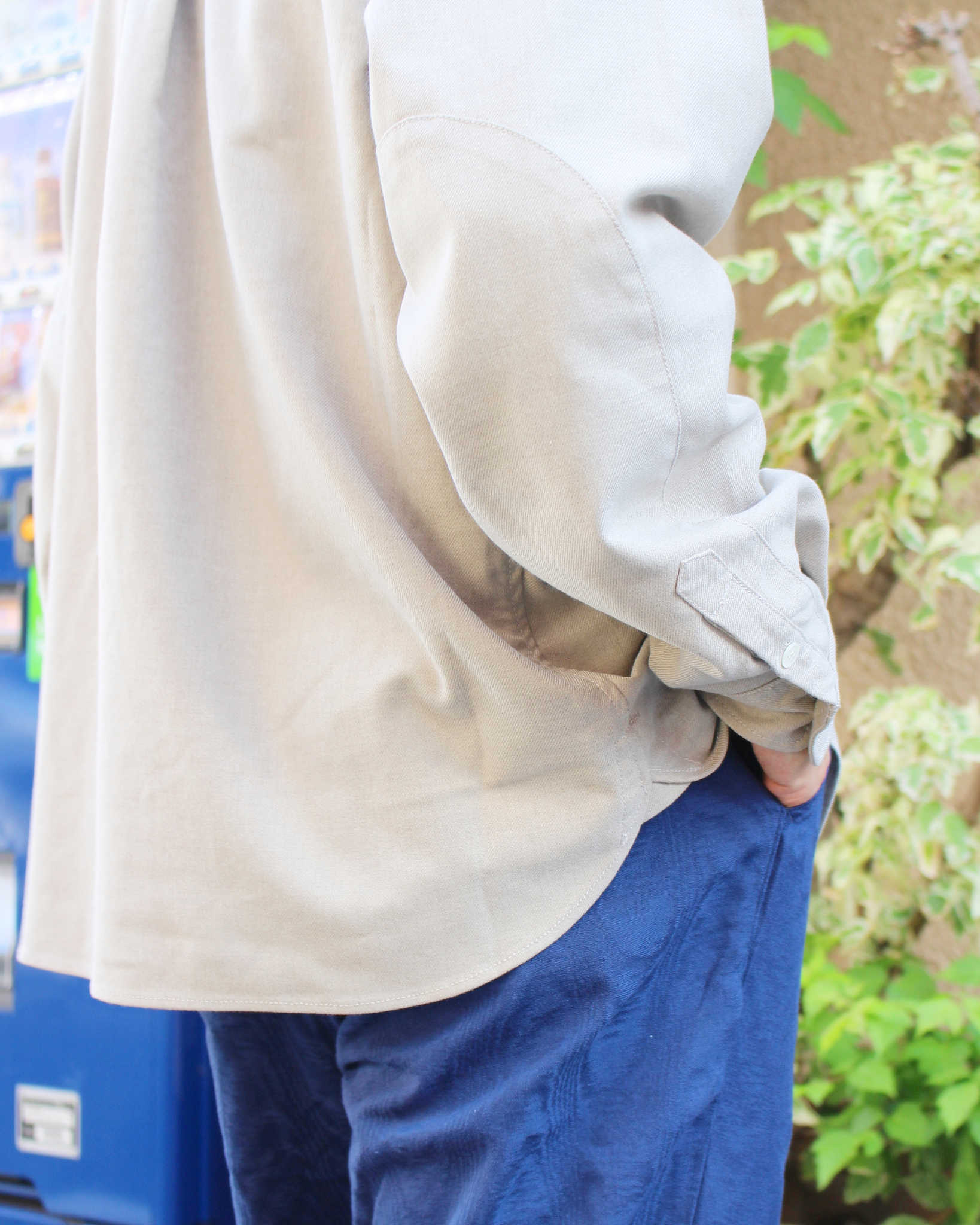 modemdesign モデムデザイン / WOOL MIX SHIRTS ウールミックスシャツ (BEIGE ベージュ)