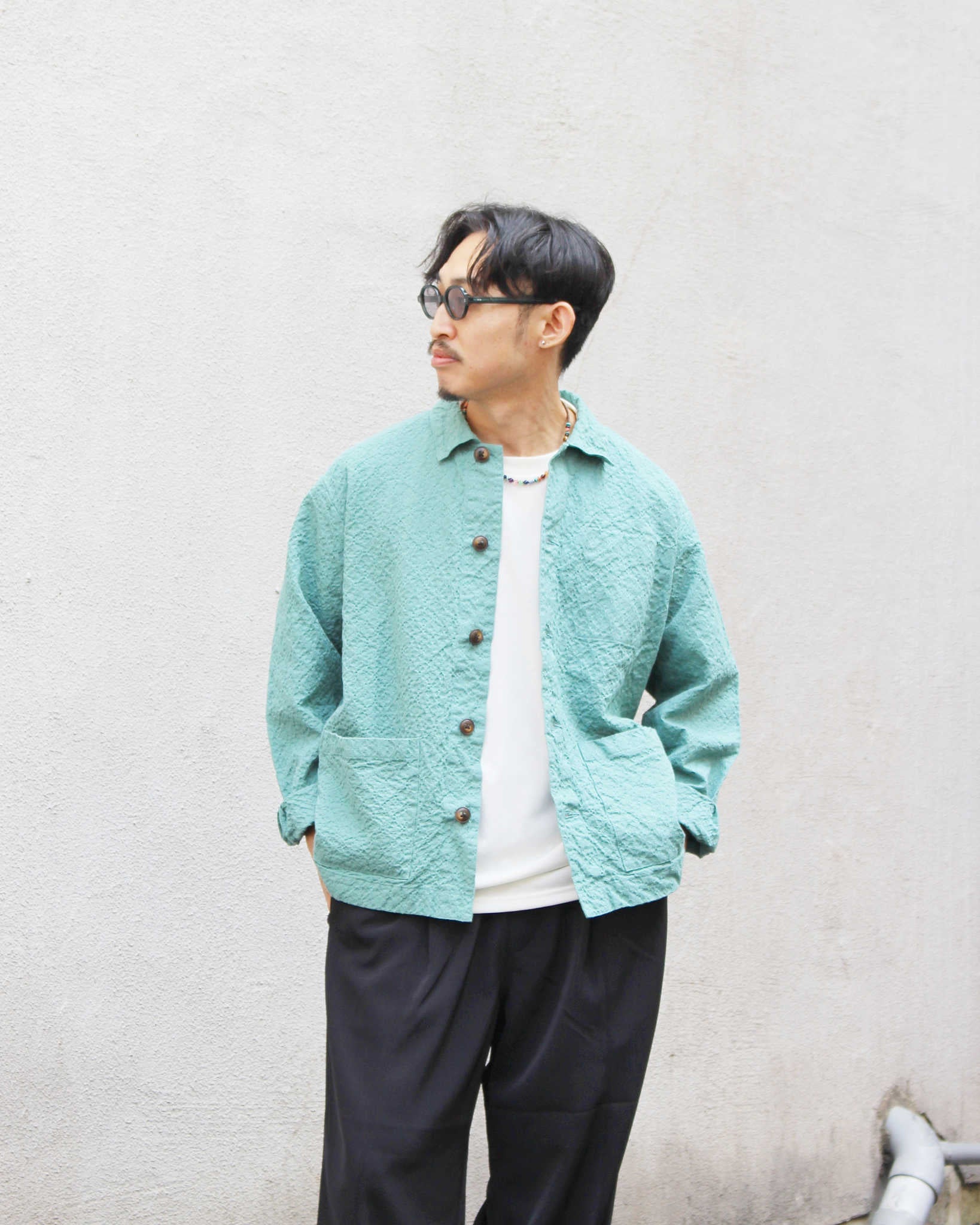 Nasngwam. ナスングワム / QUIET JACKET クワイエットジャケット (TURQUOISE ターコイズ)