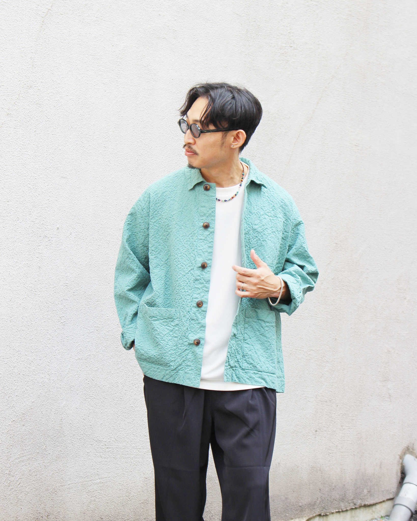 Nasngwam. ナスングワム / QUIET JACKET クワイエットジャケット (TURQUOISE ターコイズ)