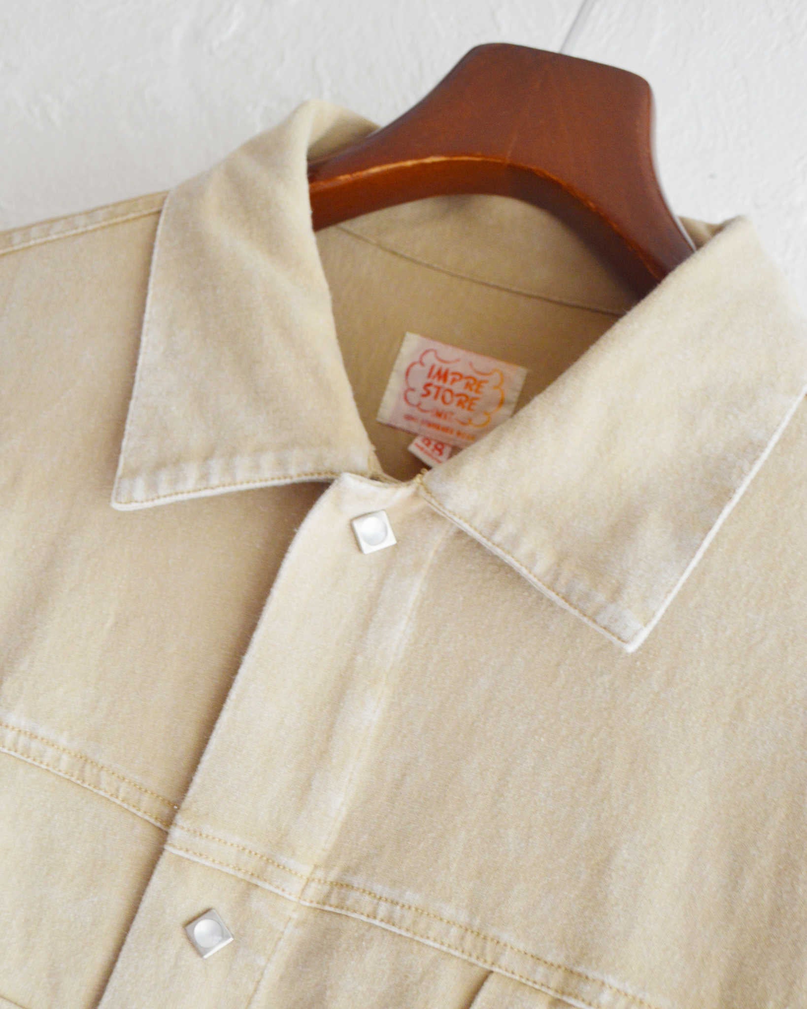 IMPRESTORE インプレストア / Lorraine t-cloth V.D ロレーヌ | Western Short JKT ウエスタンショートジャケット (FADED IVORY フェイデットアイボリー)