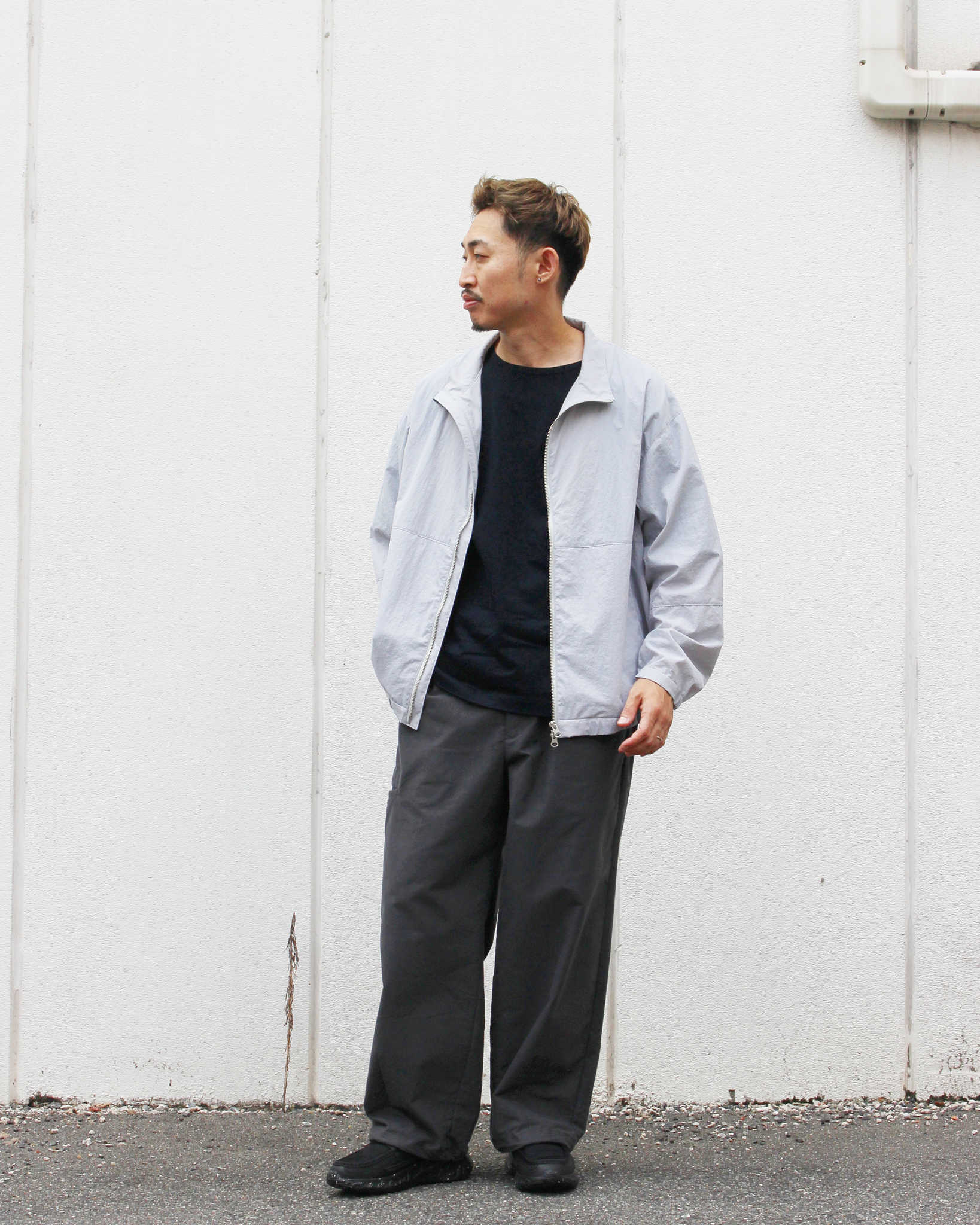 LAMOND ラモンド / POCKETABLE NYLON BLOUSON ポケッタブルナイロンブルゾン (GRAY グレー)