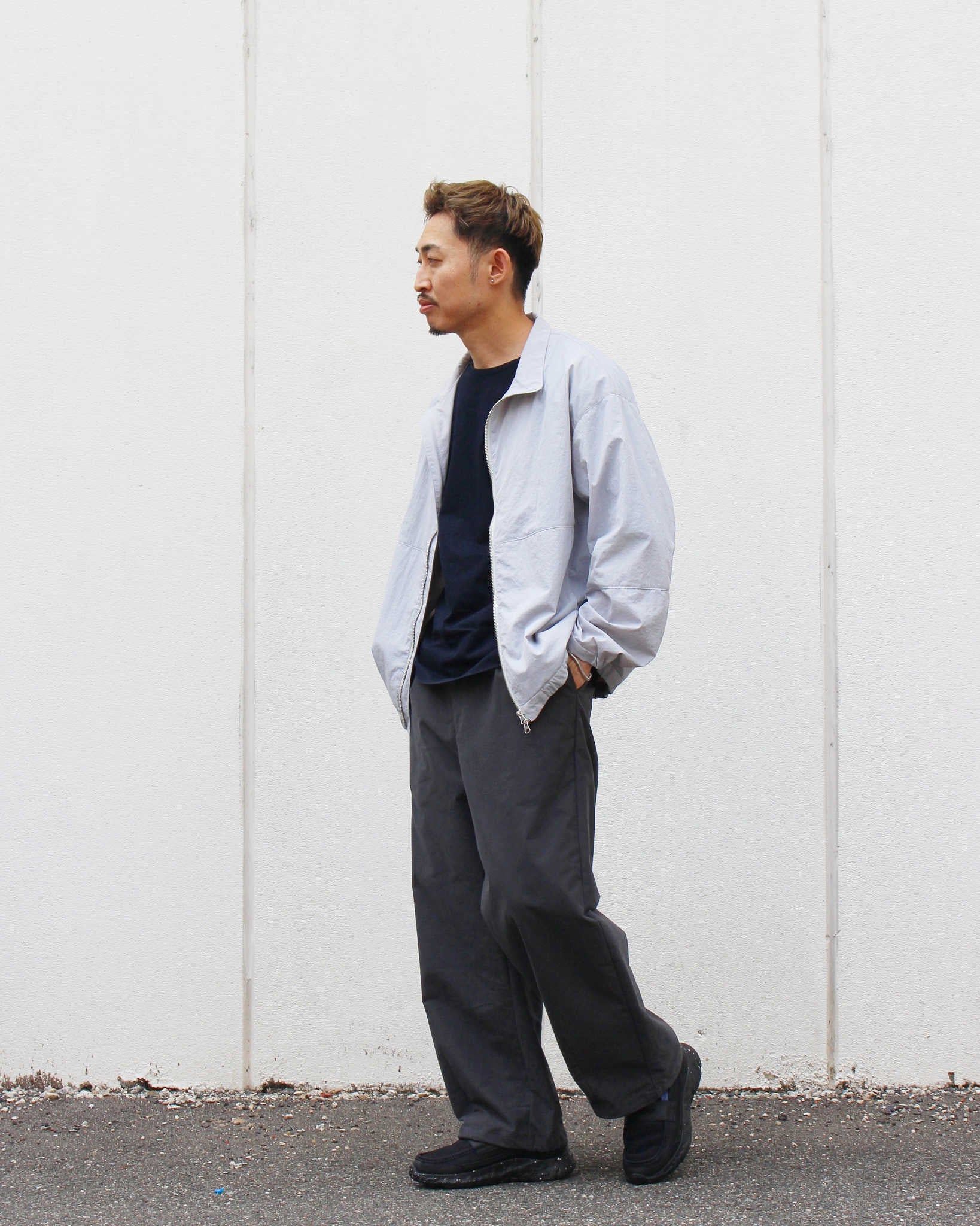 LAMOND ラモンド / POCKETABLE NYLON BLOUSON ポケッタブルナイロンブルゾン (GRAY グレー)