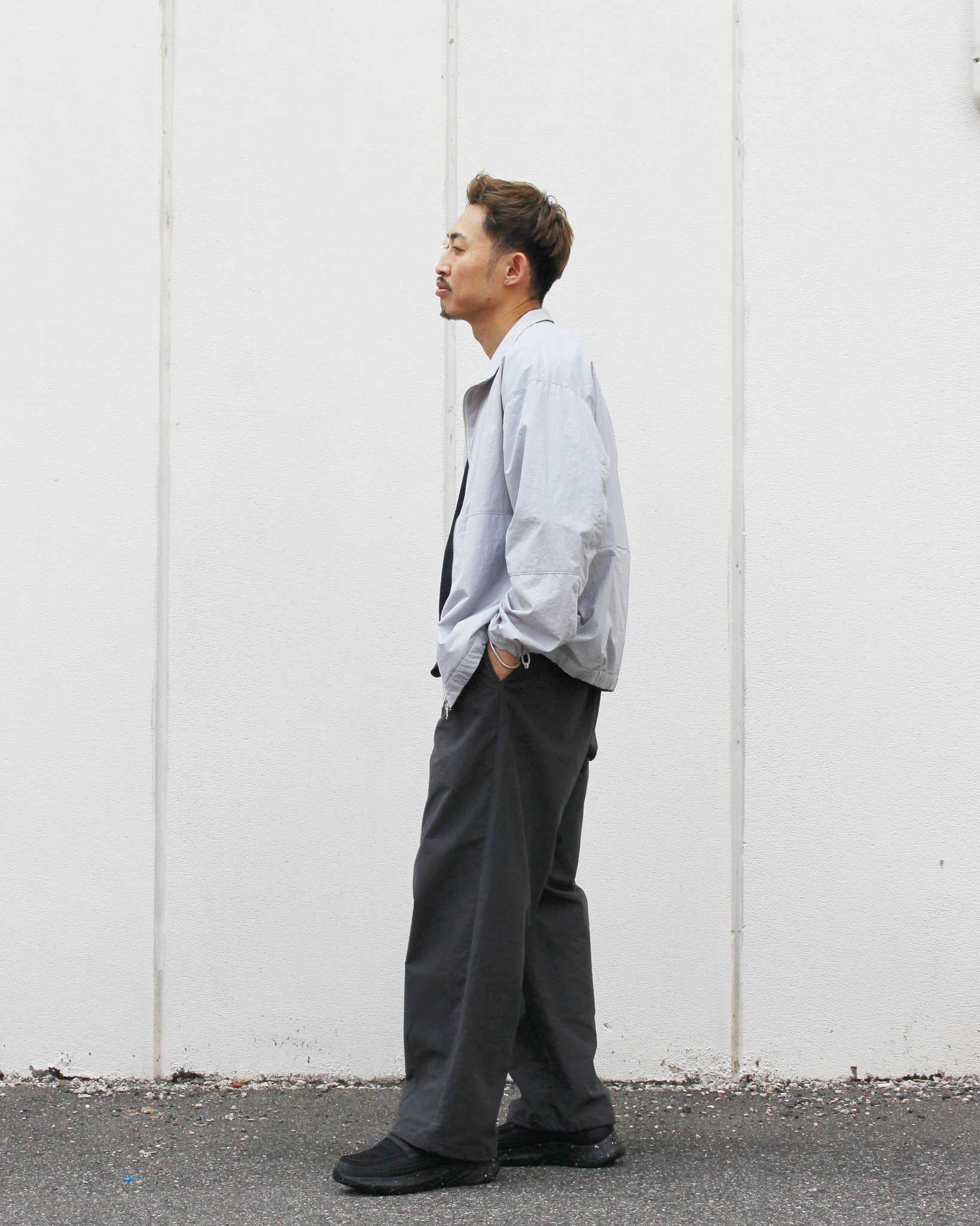LAMOND ラモンド / POCKETABLE NYLON BLOUSON ポケッタブルナイロンブルゾン (GRAY グレー)