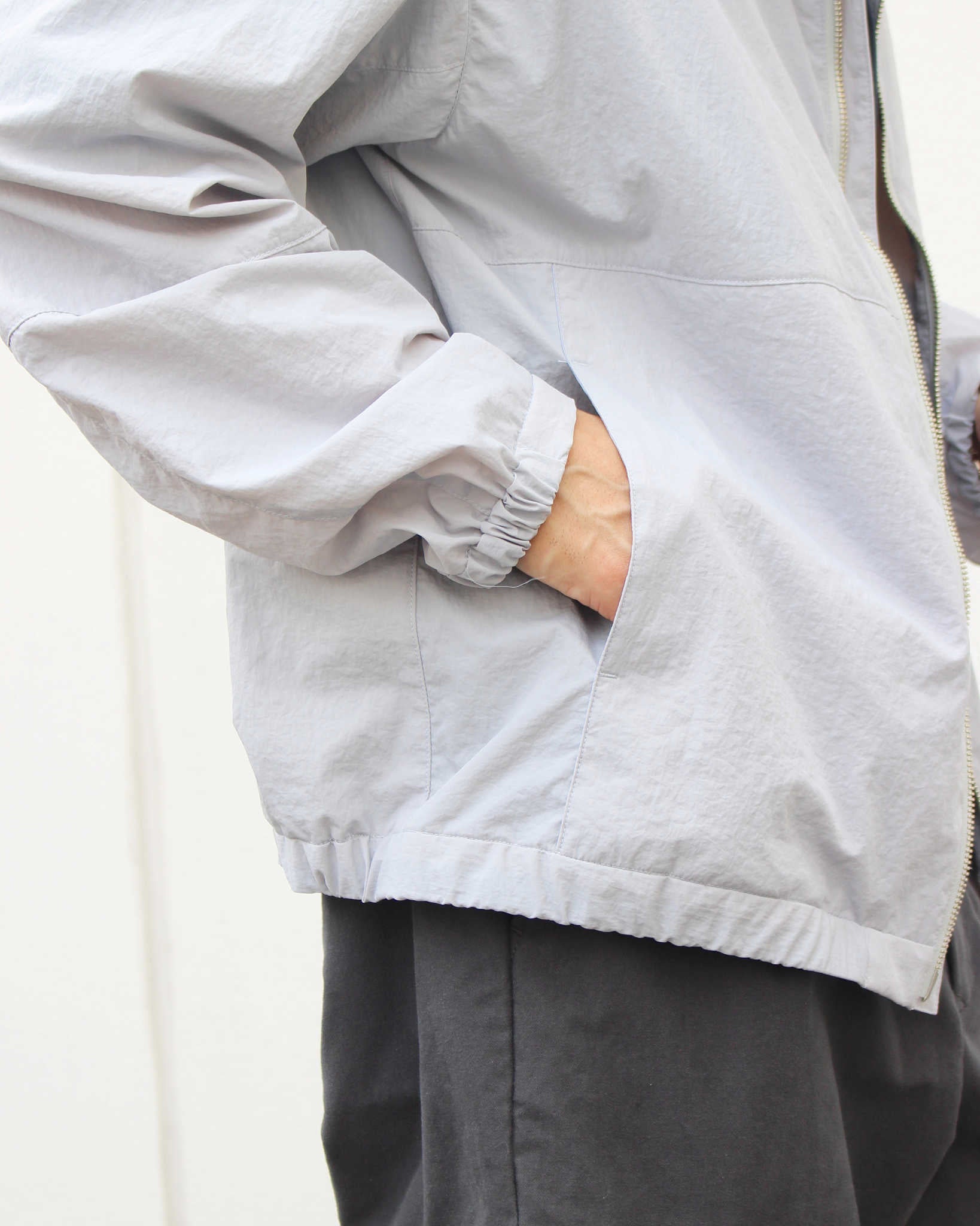 LAMOND ラモンド / POCKETABLE NYLON BLOUSON ポケッタブルナイロンブルゾン (GRAY グレー)