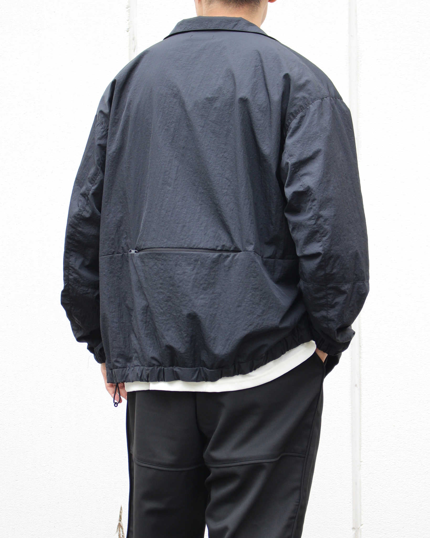 LAMOND ラモンド / POCKETABLE NYLON BLOUSON ポケッタブルナイロンブルゾン (BLACK ブラック)