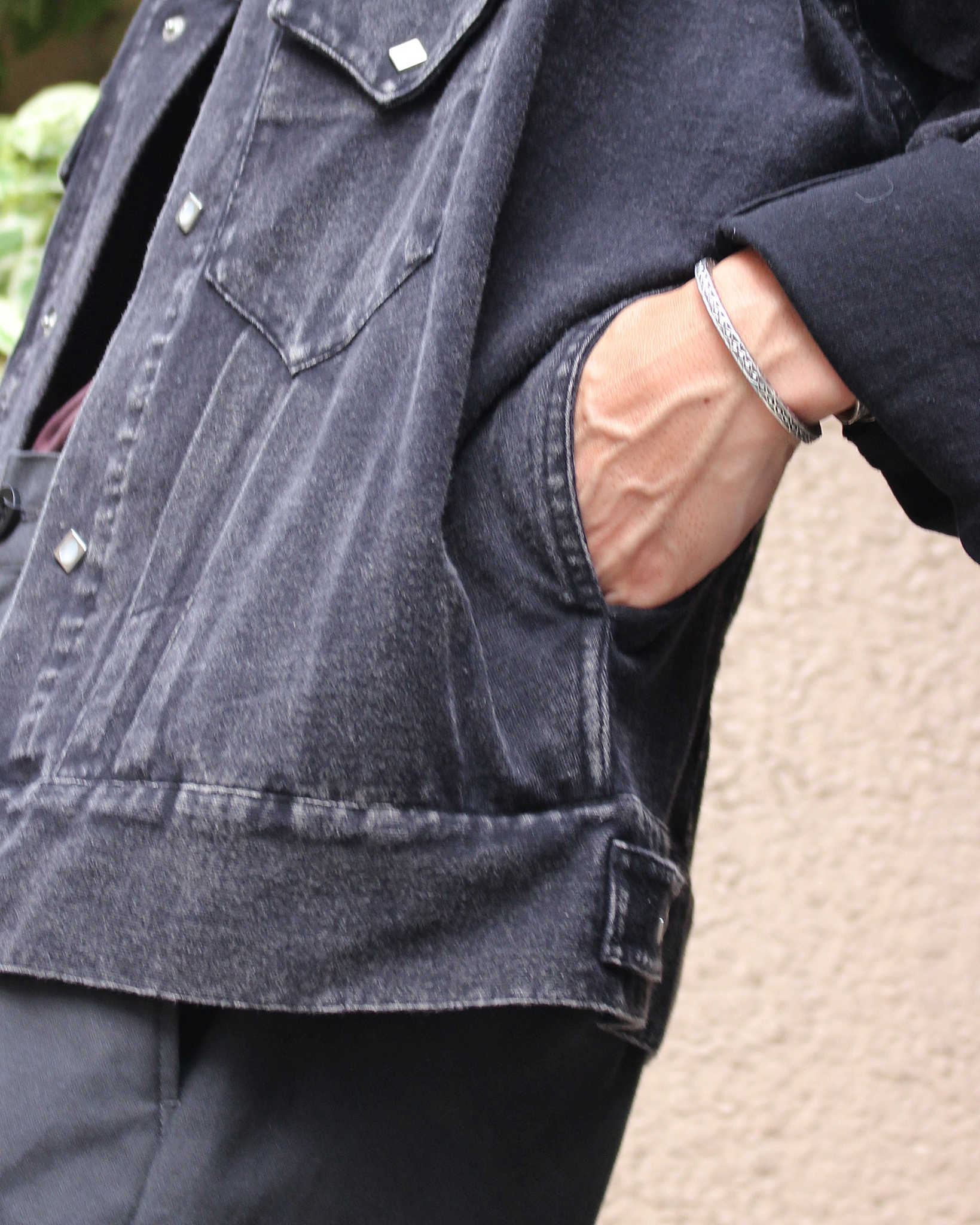 IMPRESTORE インプレストア / Lorraine t-cloth V.D ロレーヌ | Western Short JKT ウエスタンショートジャケット (FADED BLACK フェイデットブラック)
