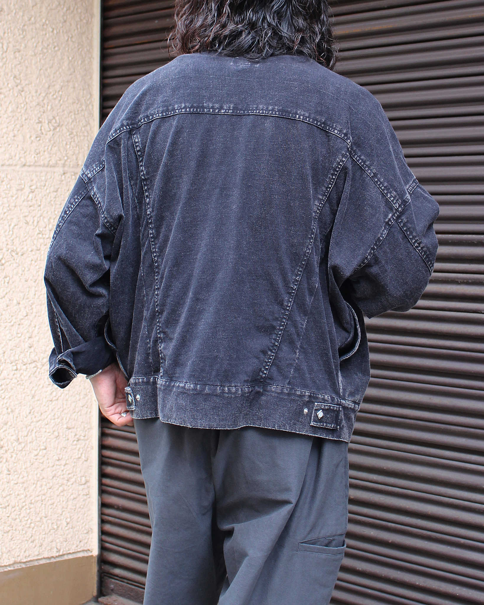IMPRESTORE インプレストア / Lorraine t-cloth V.D ロレーヌ | Western Short JKT ウエスタンショートジャケット (FADED BLACK フェイデットブラック)