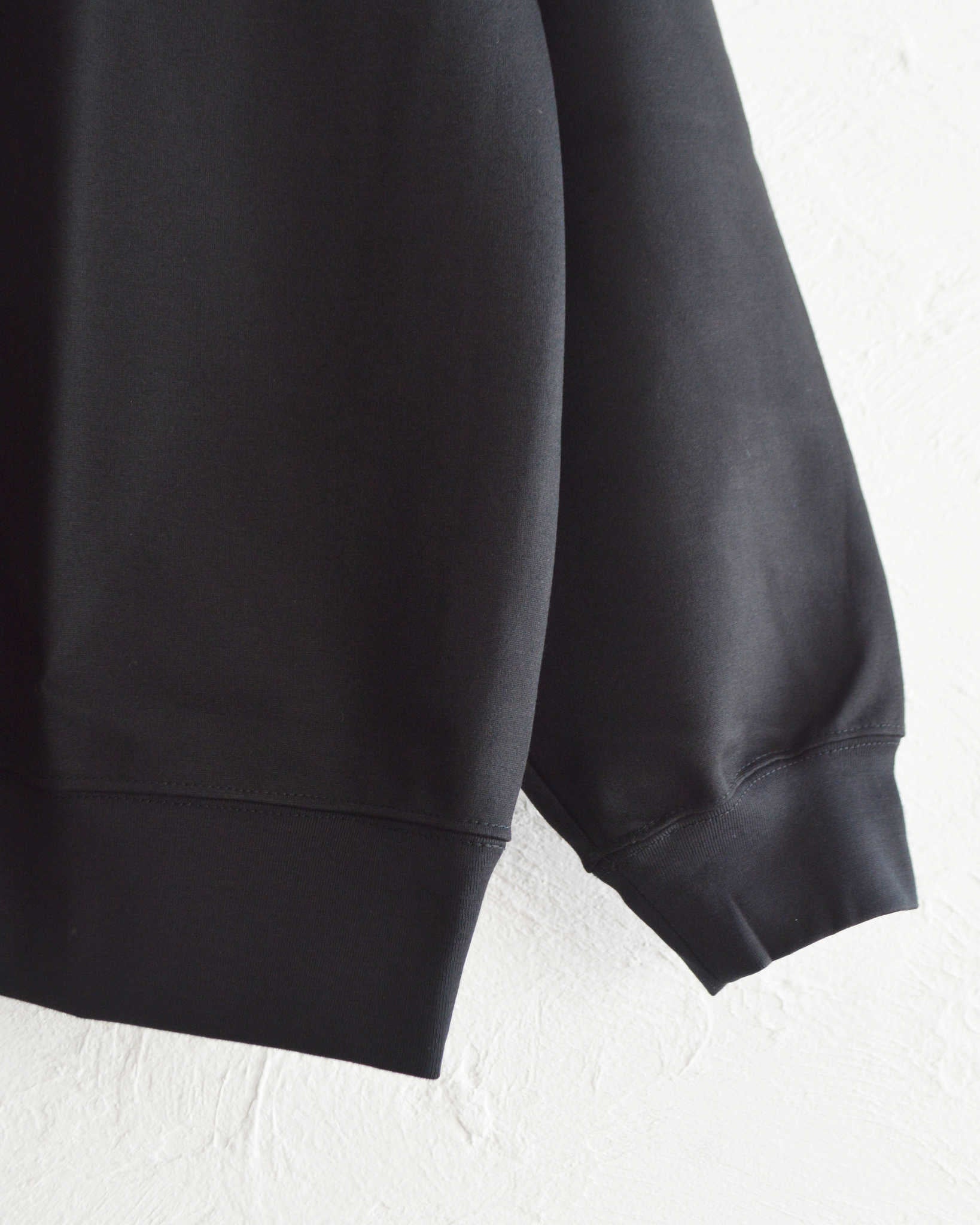 LAMOND ラモンド / SILKY CREW NECK PULLOVER シルキーネックプルオーバー (BLACK ブラック)