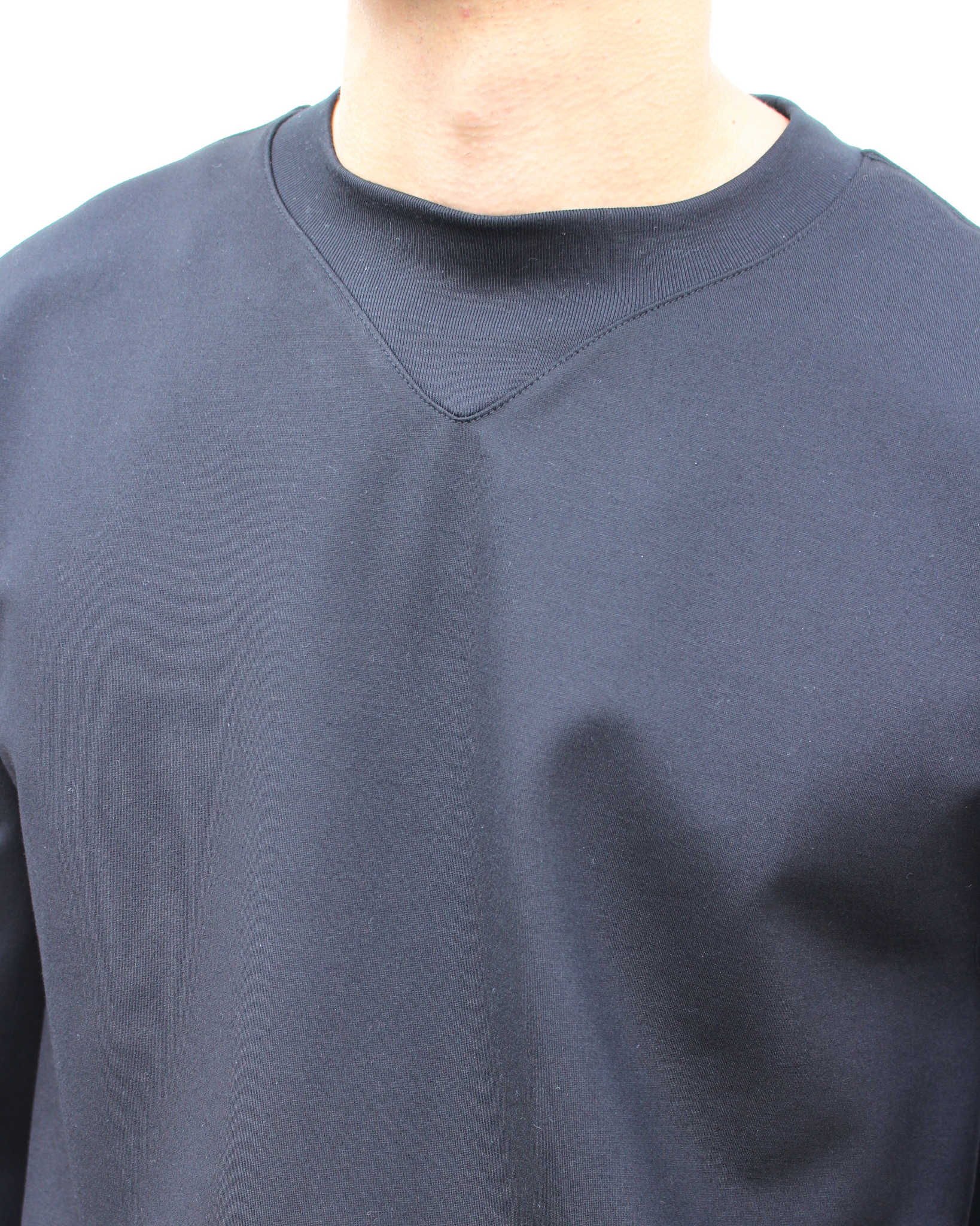 LAMOND ラモンド / SILKY CREW NECK PULLOVER シルキーネックプルオーバー (BLACK ブラック)