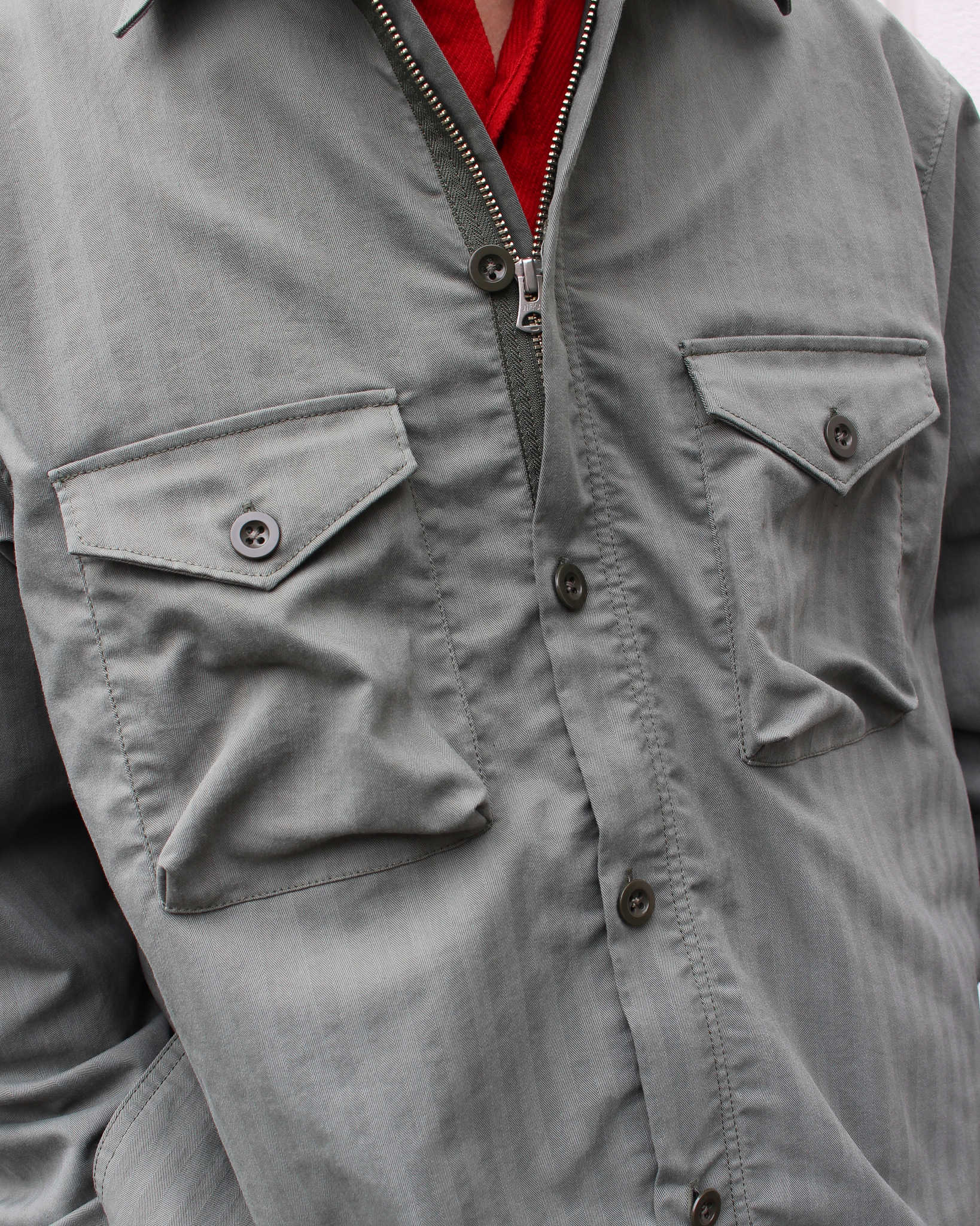 necessary or unnecessary ネセサリーオアアンネセサリー N.O.UN / WATCH SHIRT ウォッチシャツ (SAGE セージ)
