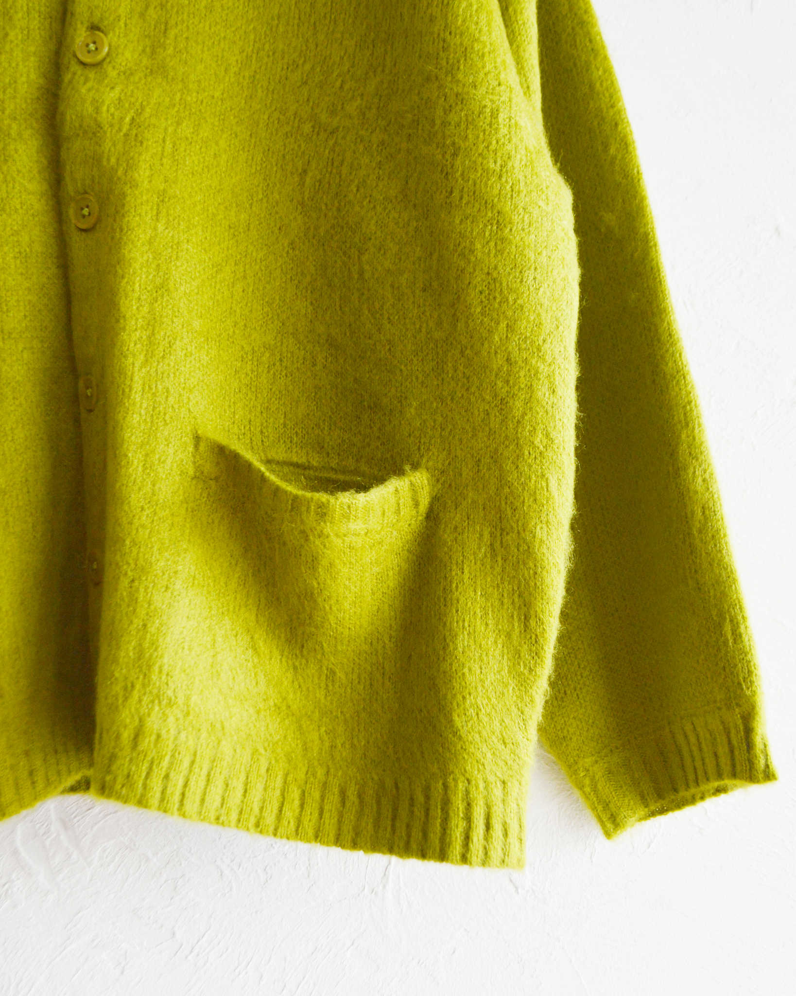 TOWN CRAFT タウンクラフト / SOLID SHAGGY V CARDIGAN ソリッドシャギーカーディガン (GREEN グリーン)