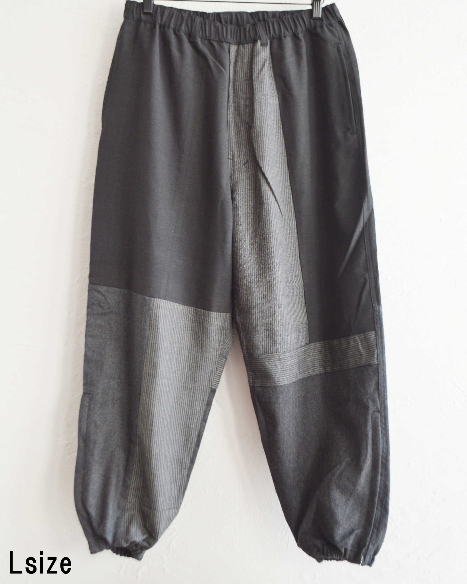 Nasngwam. ナスングワム / NOBLE EASY PANTS ノーブルイージーパンツ (BLACK ブラック)