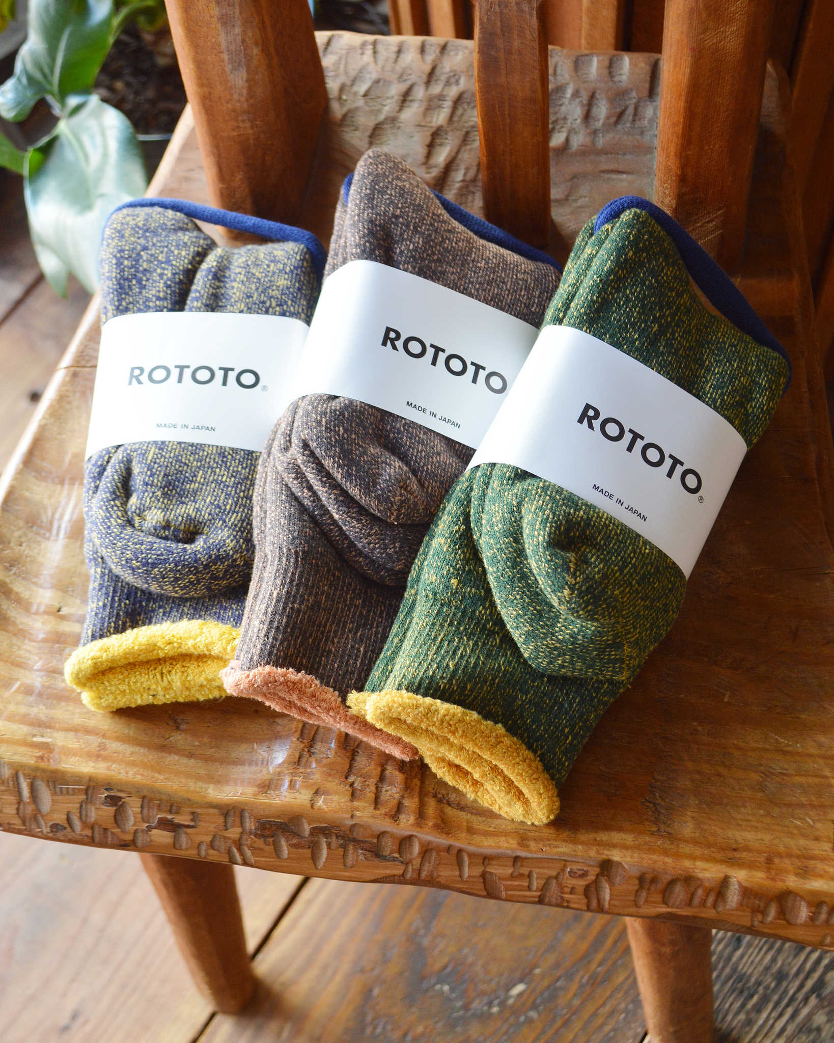 ROTOTO ロトト / RIVERSIBLE PILE SOCKS リバーシブルパイルソックス