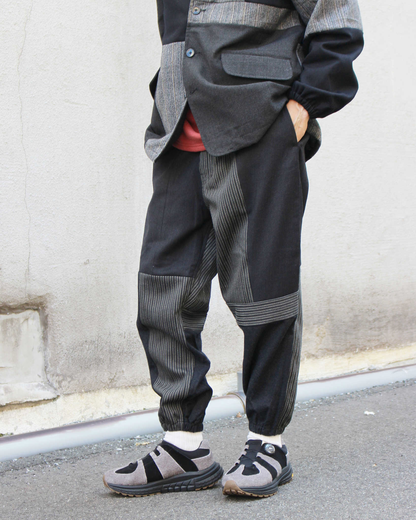 Nasngwam. ナスングワム / NOBLE EASY PANTS ノーブルイージーパンツ (BLACK ブラック)