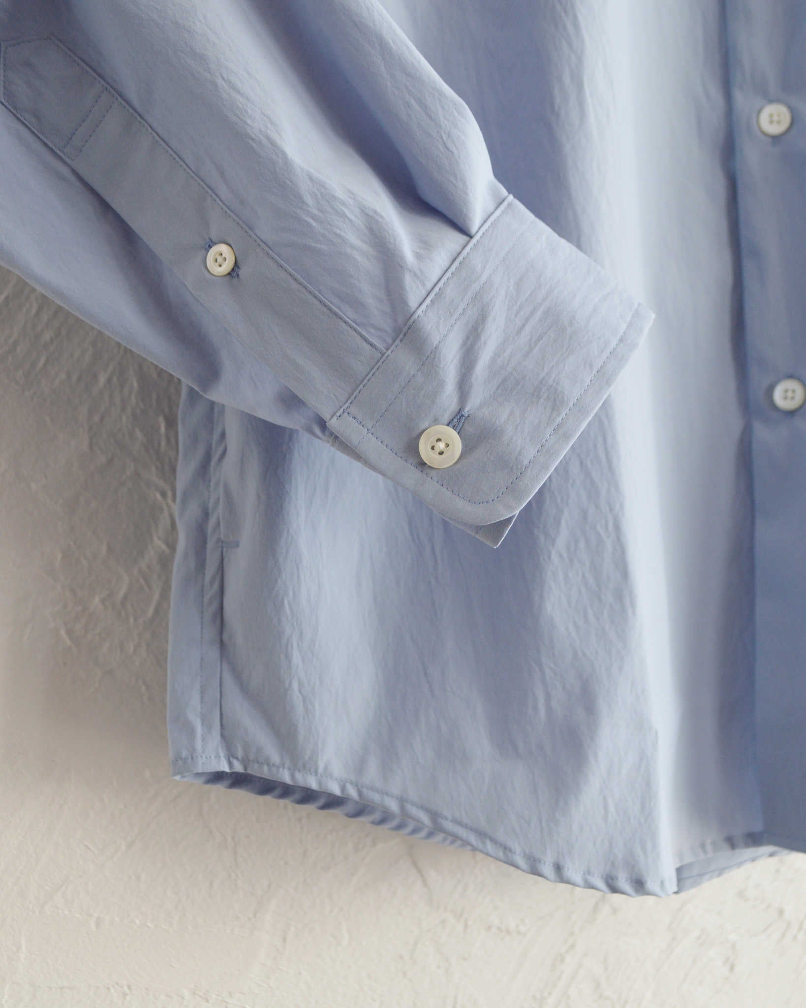 LAMOND ラモンド / COTTONY CREASED SHIRT コットニークリーストシャツ (AQUA BLUE アクアブルー)