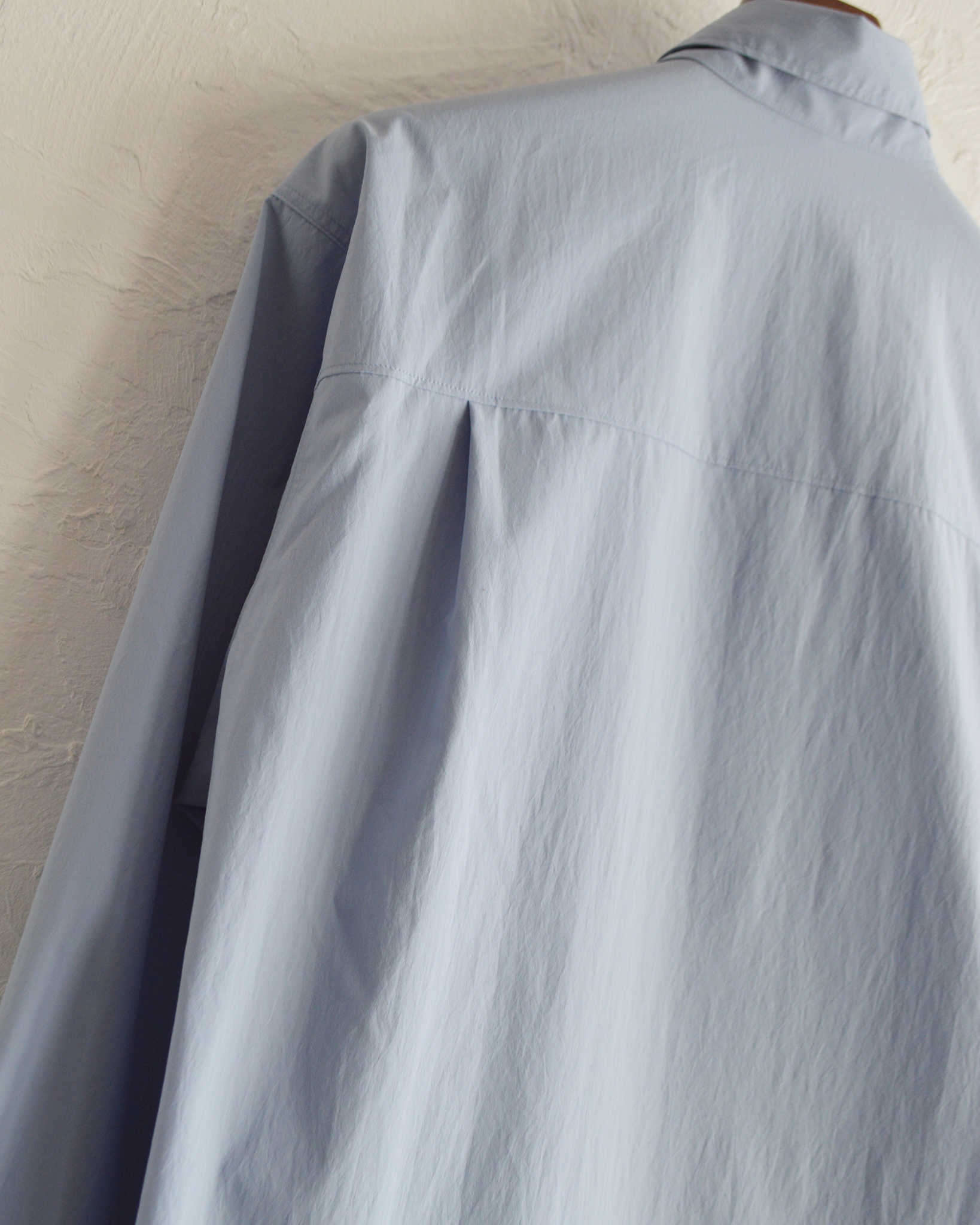LAMOND ラモンド / COTTONY CREASED SHIRT コットニークリーストシャツ (AQUA BLUE アクアブルー)
