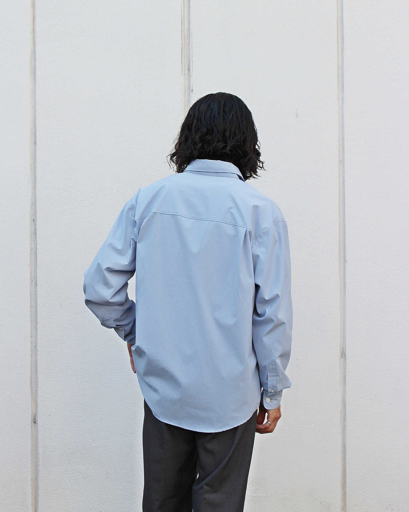 LAMOND ラモンド / COTTONY CREASED SHIRT コットニークリーストシャツ (AQUA BLUE アクアブルー)