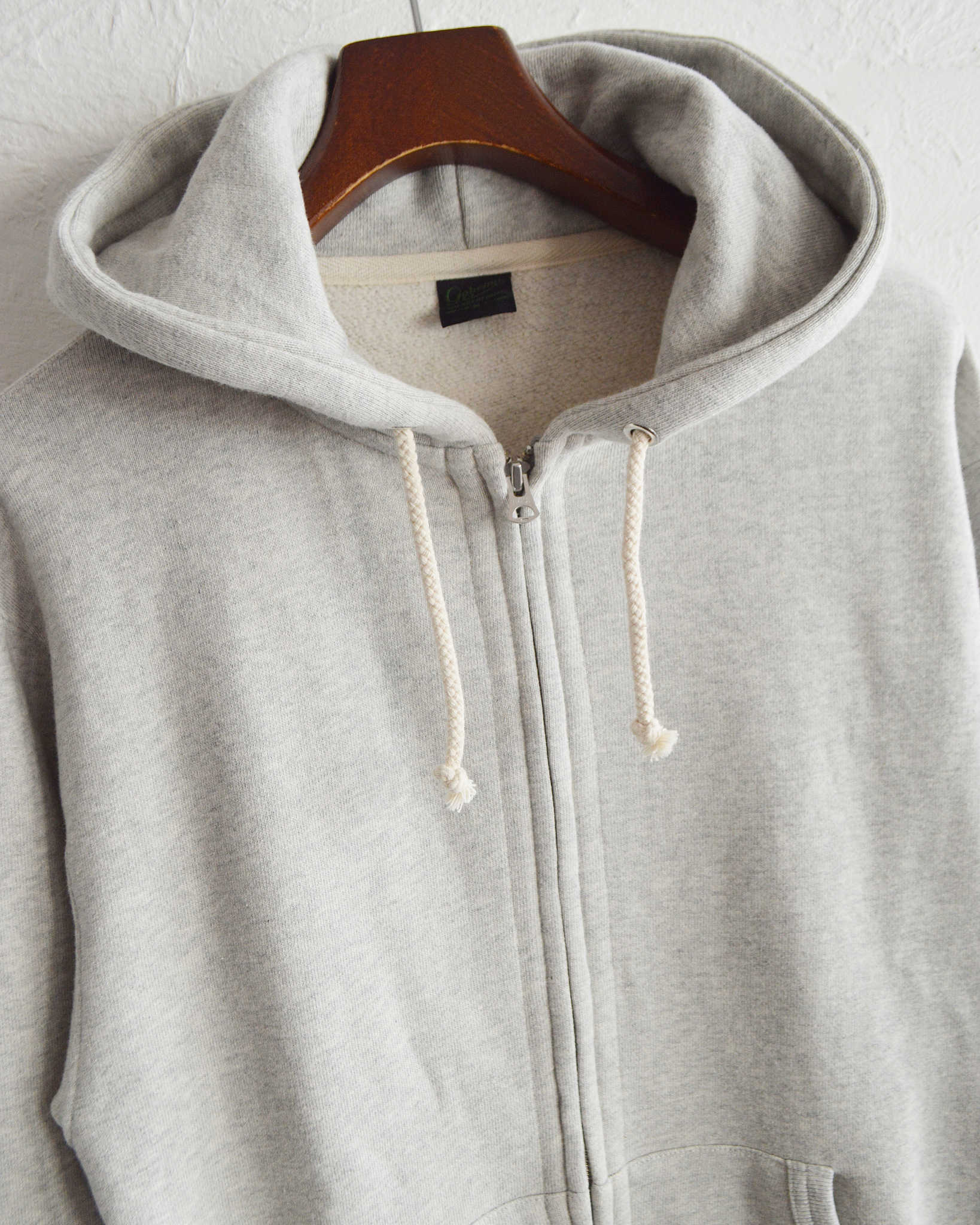 GOHEMP ゴーヘンプ / HEMP ZIP UP HOODY ヘンプジップアップフーディ (ASH HEATHER アッシュヘザー)