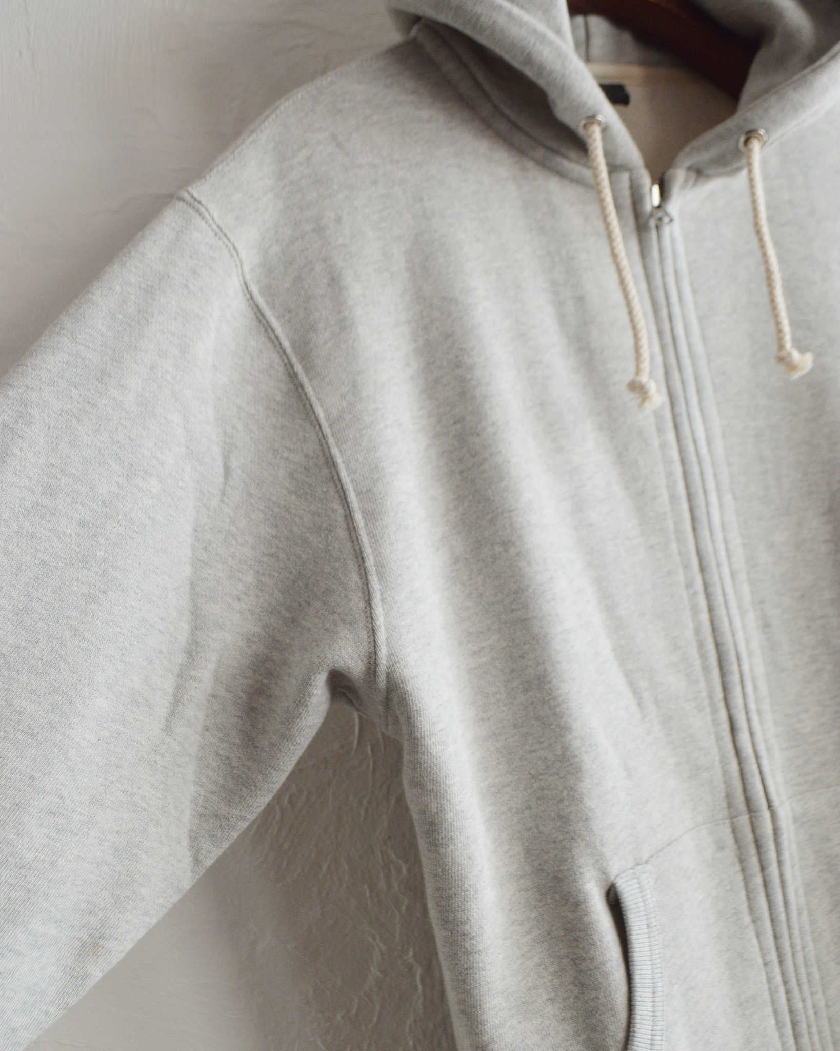GOHEMP ゴーヘンプ / HEMP ZIP UP HOODY ヘンプジップアップフーディ (ASH HEATHER アッシュヘザー)
