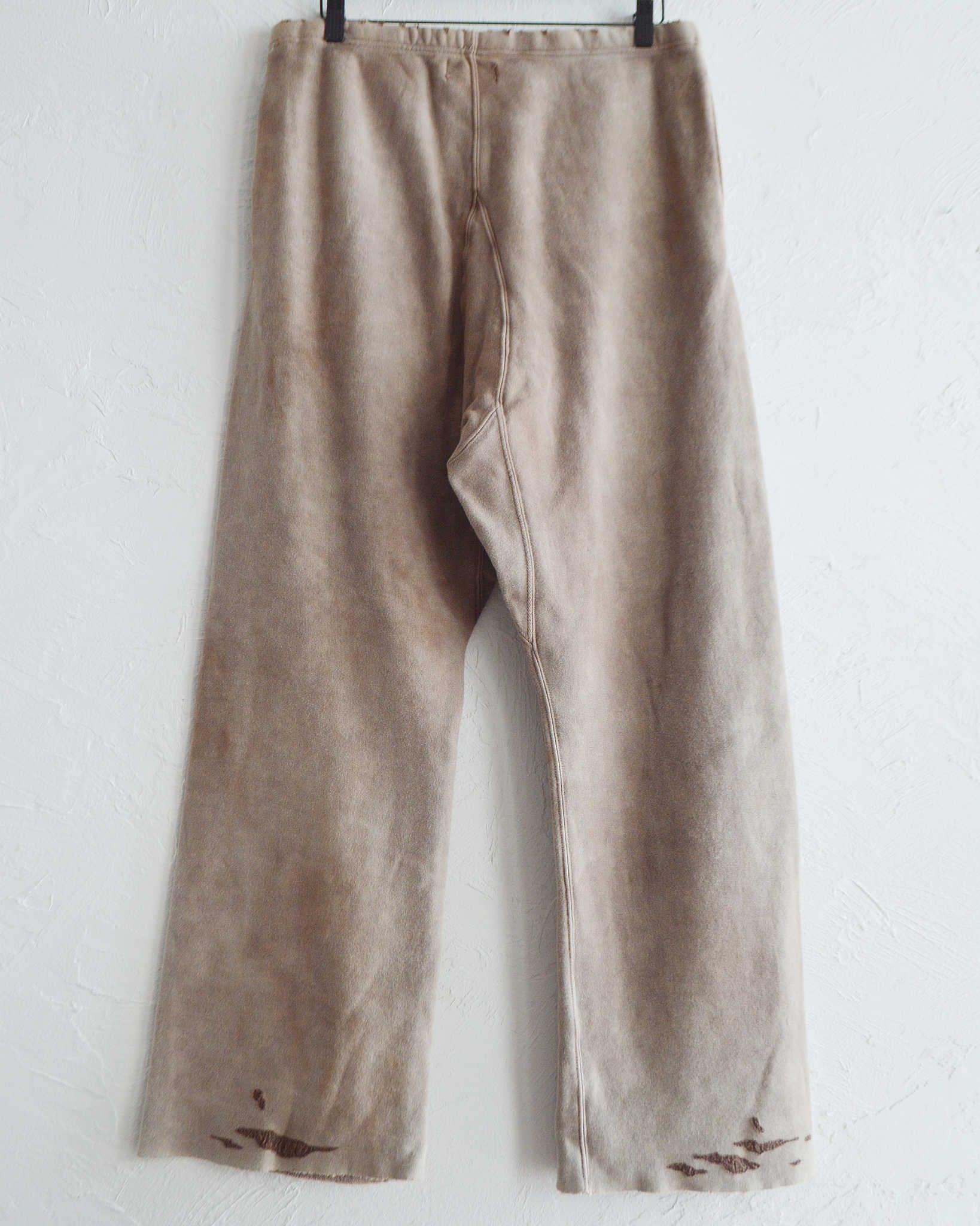 minami Anderson ミナミアンダーソン / Distressed Sweat Pants ディストレストスウェットパンツ (BROWN ブラウン)