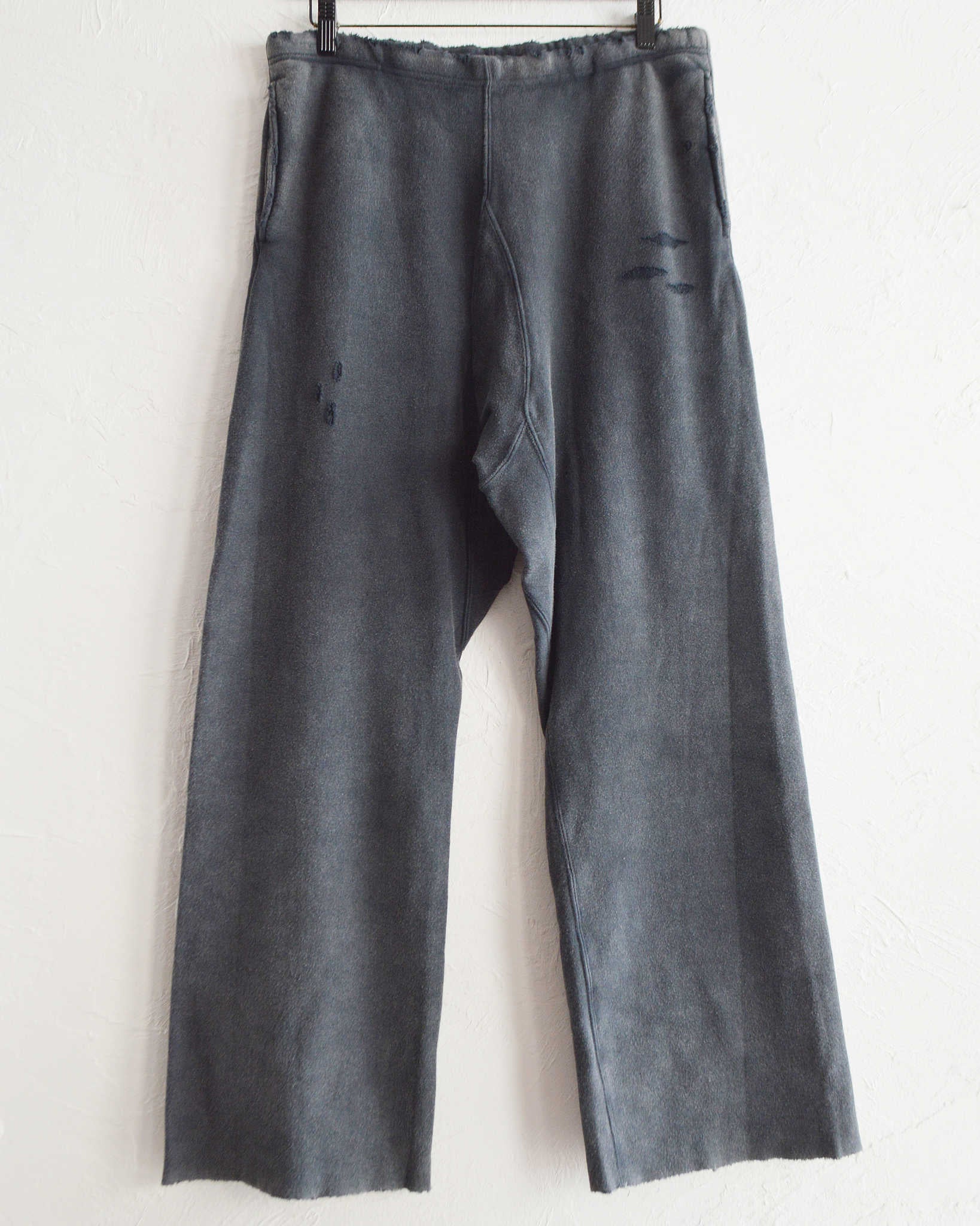 minami Anderson ミナミアンダーソン / Distressed Sweat Pants ディストレストスウェットパンツ (BLACK ブラック)