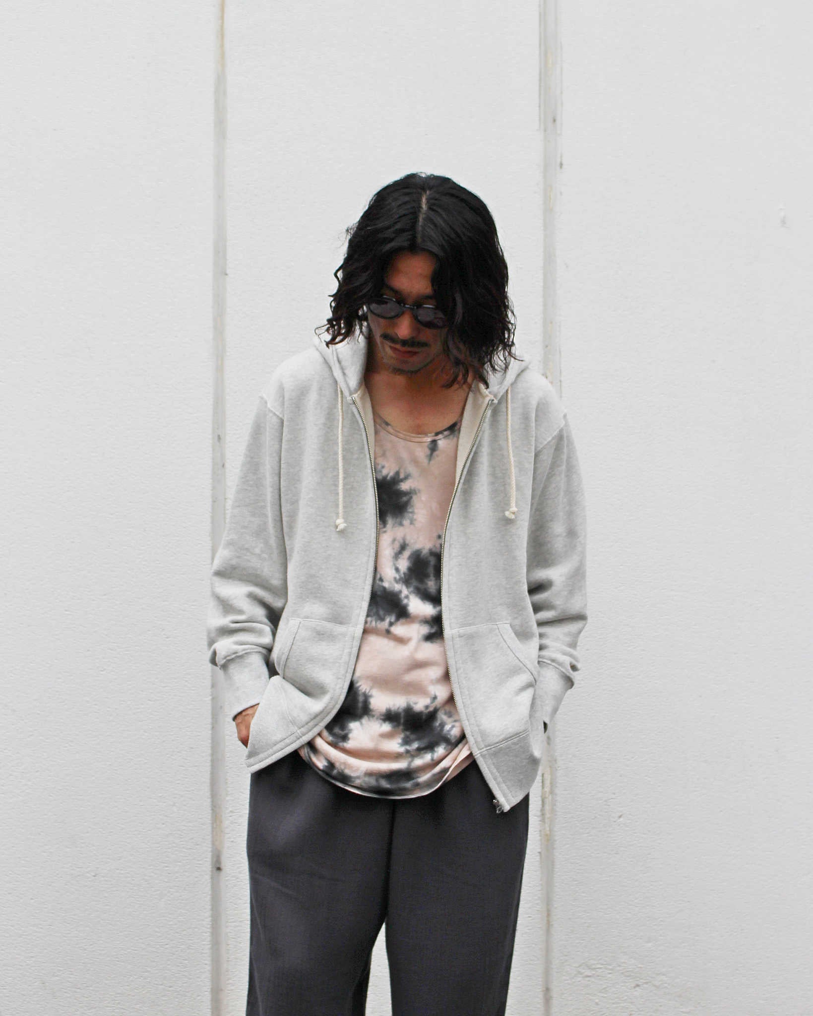 GOHEMP ゴーヘンプ / HEMP ZIP UP HOODY ヘンプジップアップフーディ (ASH HEATHER アッシュヘザー)