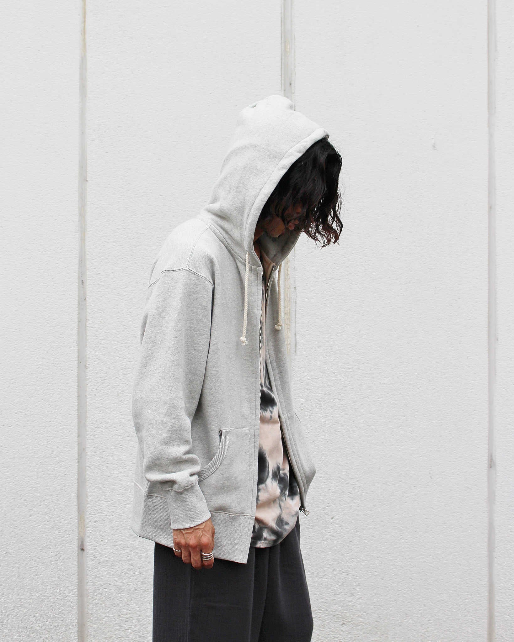 GOHEMP ゴーヘンプ / HEMP ZIP UP HOODY ヘンプジップアップフーディ (ASH HEATHER アッシュヘザー)