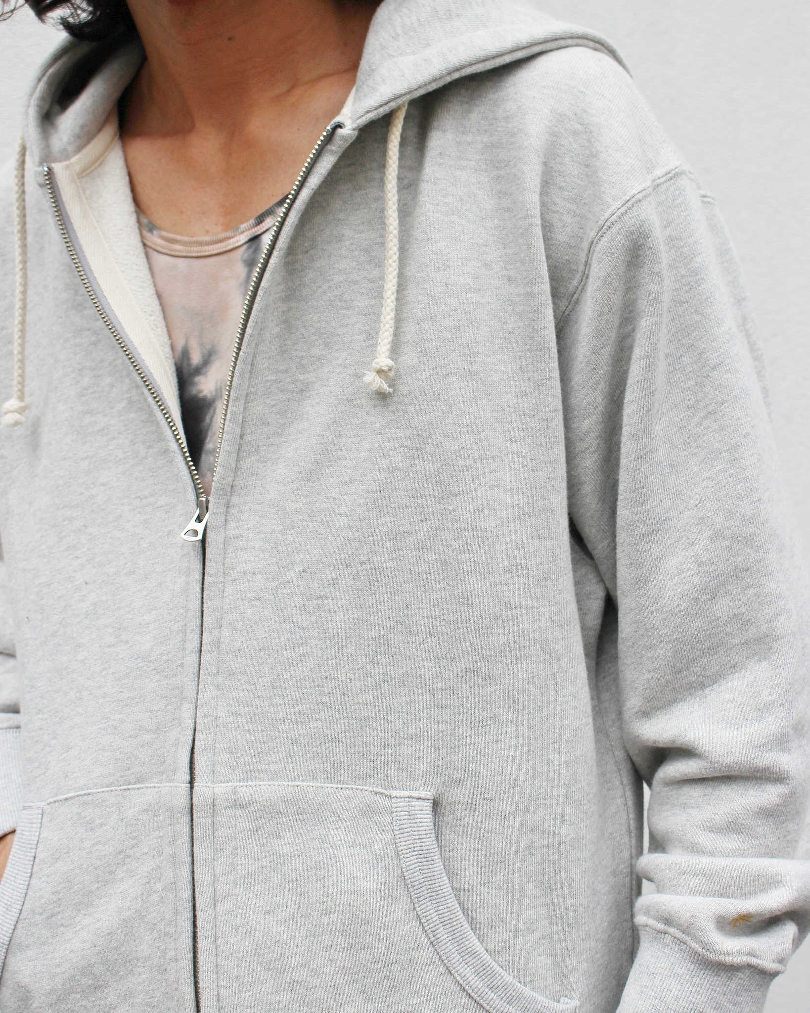 GOHEMP ゴーヘンプ / HEMP ZIP UP HOODY ヘンプジップアップフーディ (ASH HEATHER アッシュヘザー)