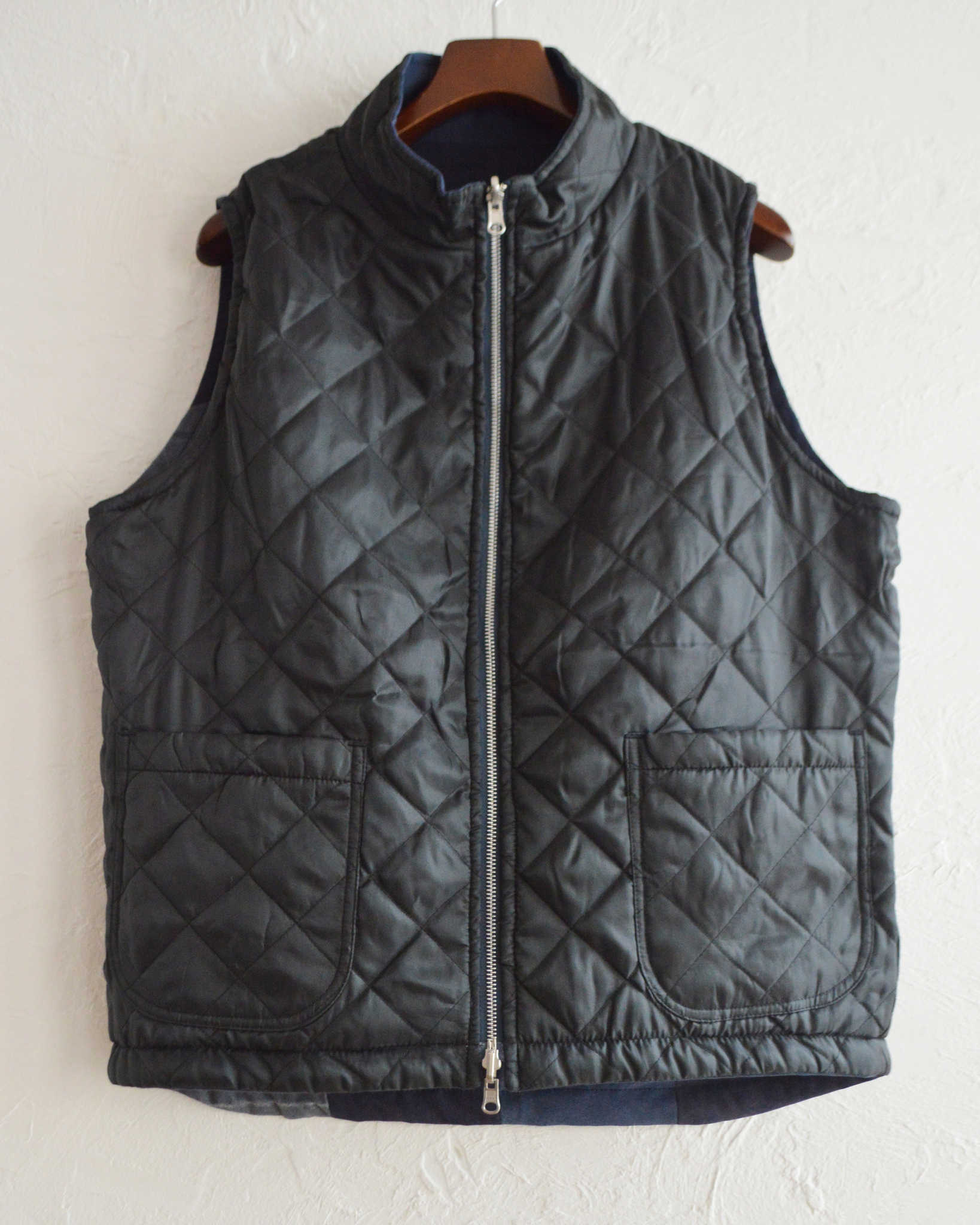 Nasngwam. ナスングワム / FACTORY VEST ファクトリーベスト Lsize (NAVY ネイビー)
