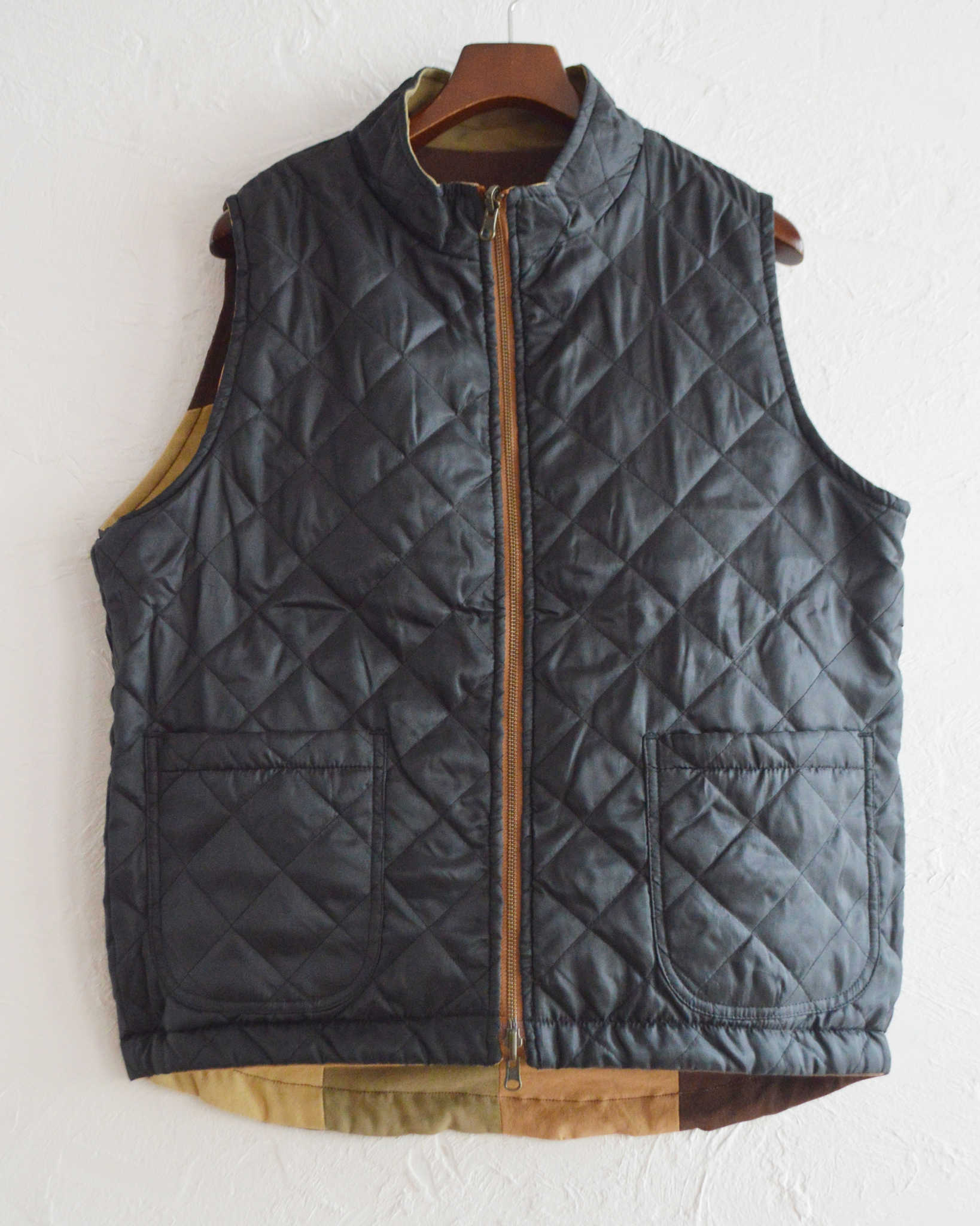Nasngwam. ナスングワム / FACTORY VEST ファクトリーベスト Lsize (BROWN ブラウン)