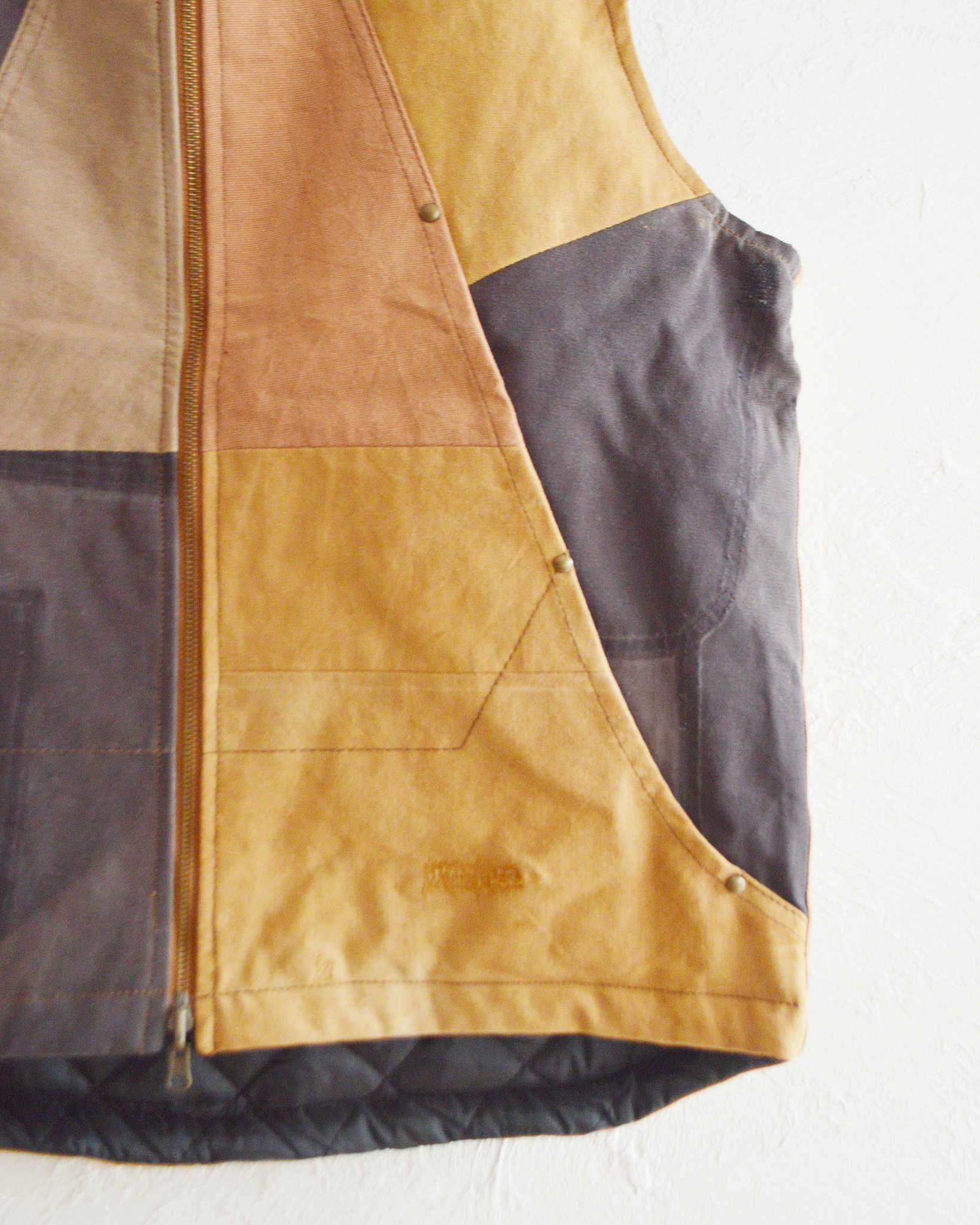 Nasngwam. ナスングワム / FACTORY VEST ファクトリーベスト Lsize (BROWN ブラウン)
